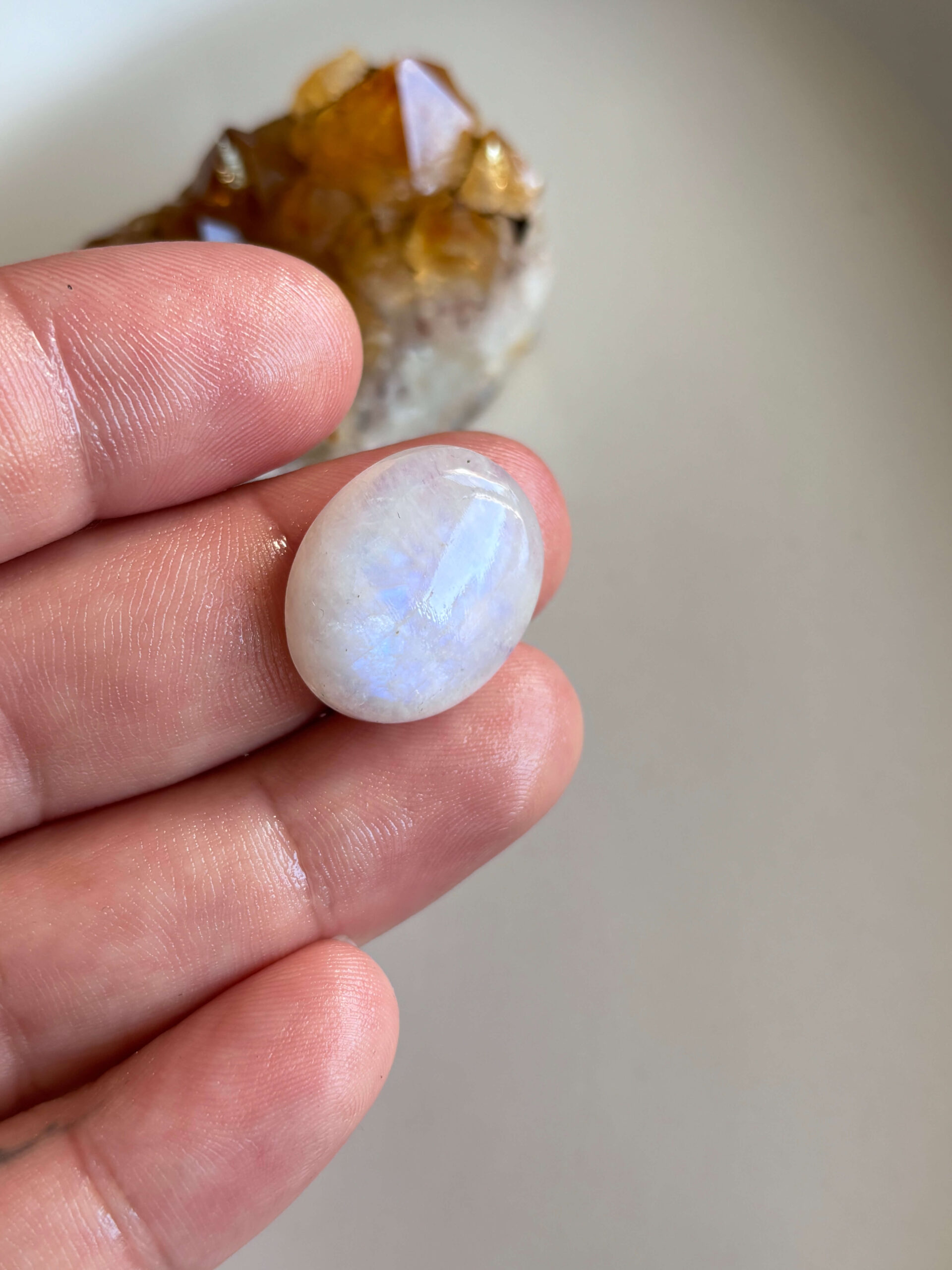 23mm Moonstone Gemstone for Wire-Wrapped Jewelry - Image 2