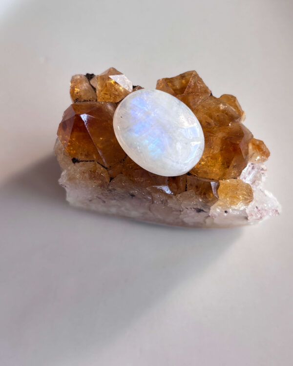 23mm Moonstone Gemstone for Wire-Wrapped Jewelry