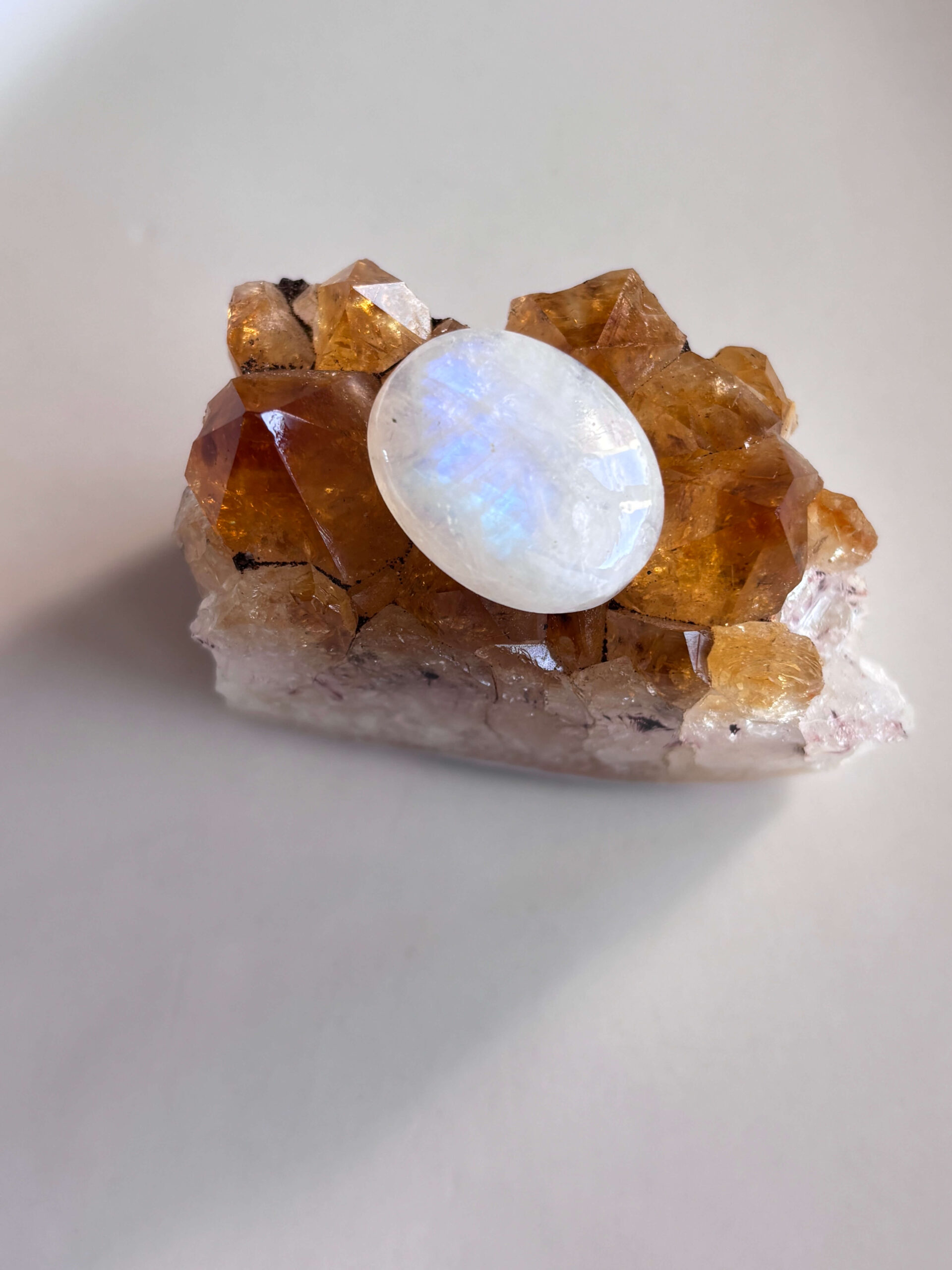 23mm Moonstone Gemstone for Wire-Wrapped Jewelry