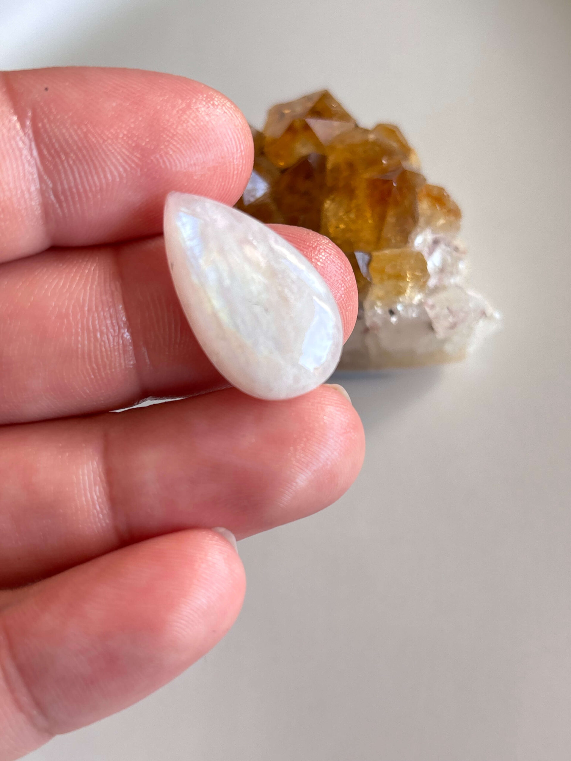 27mm Moonstone Cabochon for Handmade Necklaces - Image 2
