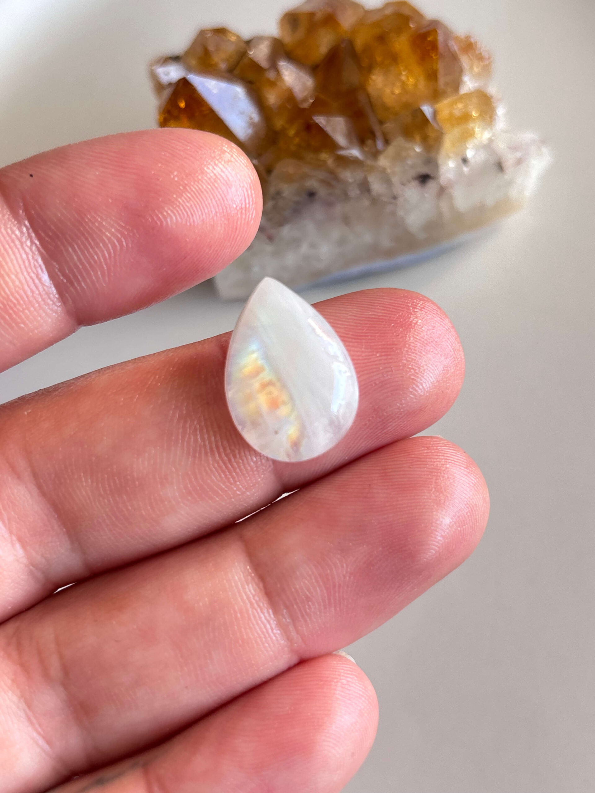 21mm Moonstone Cabochon for Handcrafted Accessories - Image 2