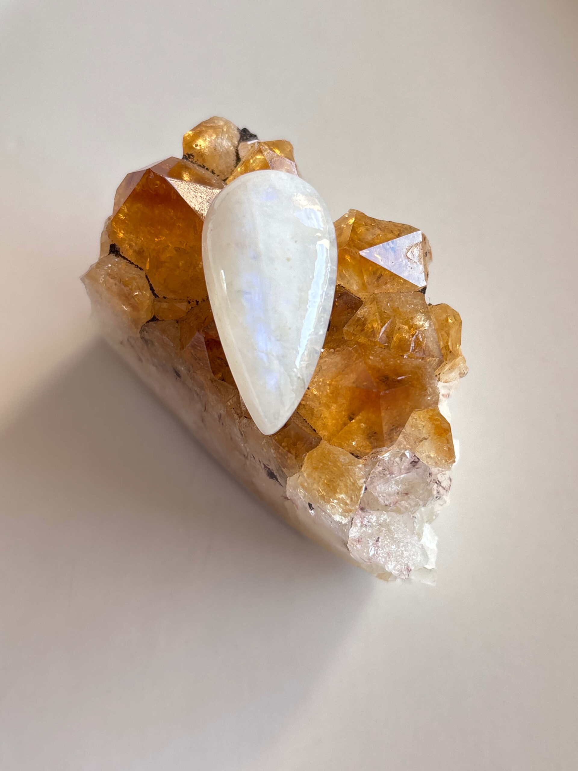 31mm Moonstone for Wire-Wrapped Jewelry