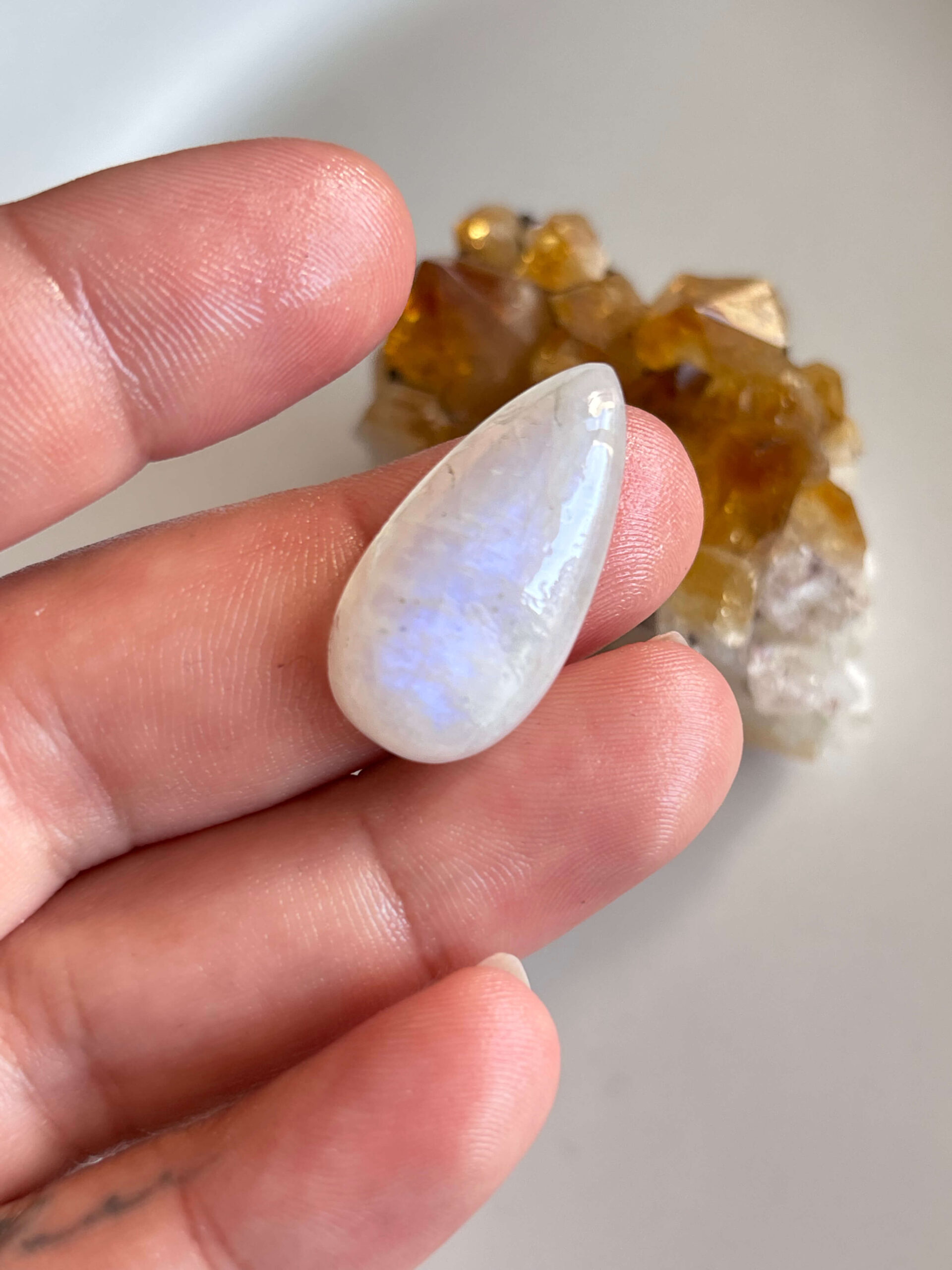 31mm Moonstone for Wire-Wrapped Jewelry - Image 2