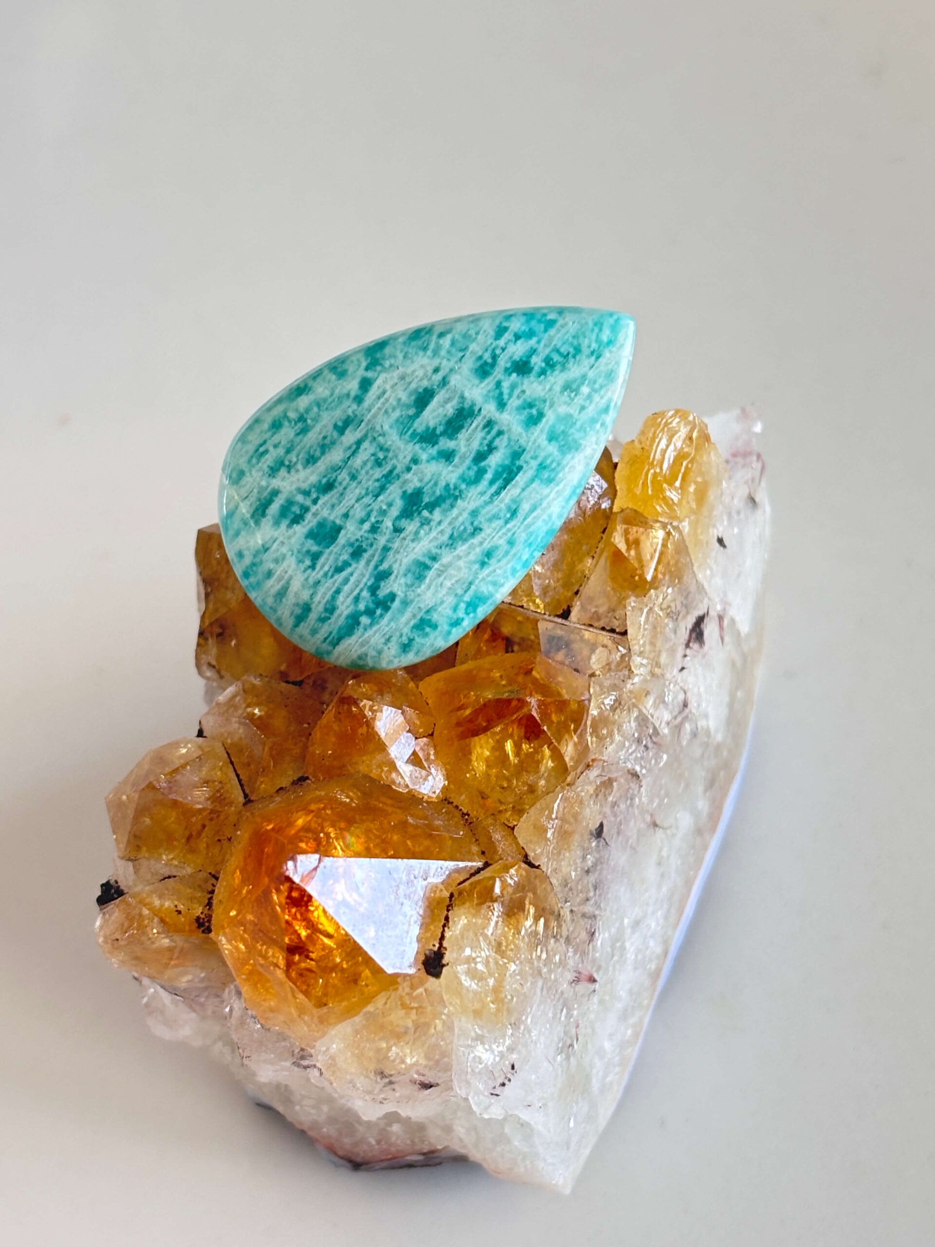 32mm Amazonite Cabochon for Wire-Wrapped Necklaces