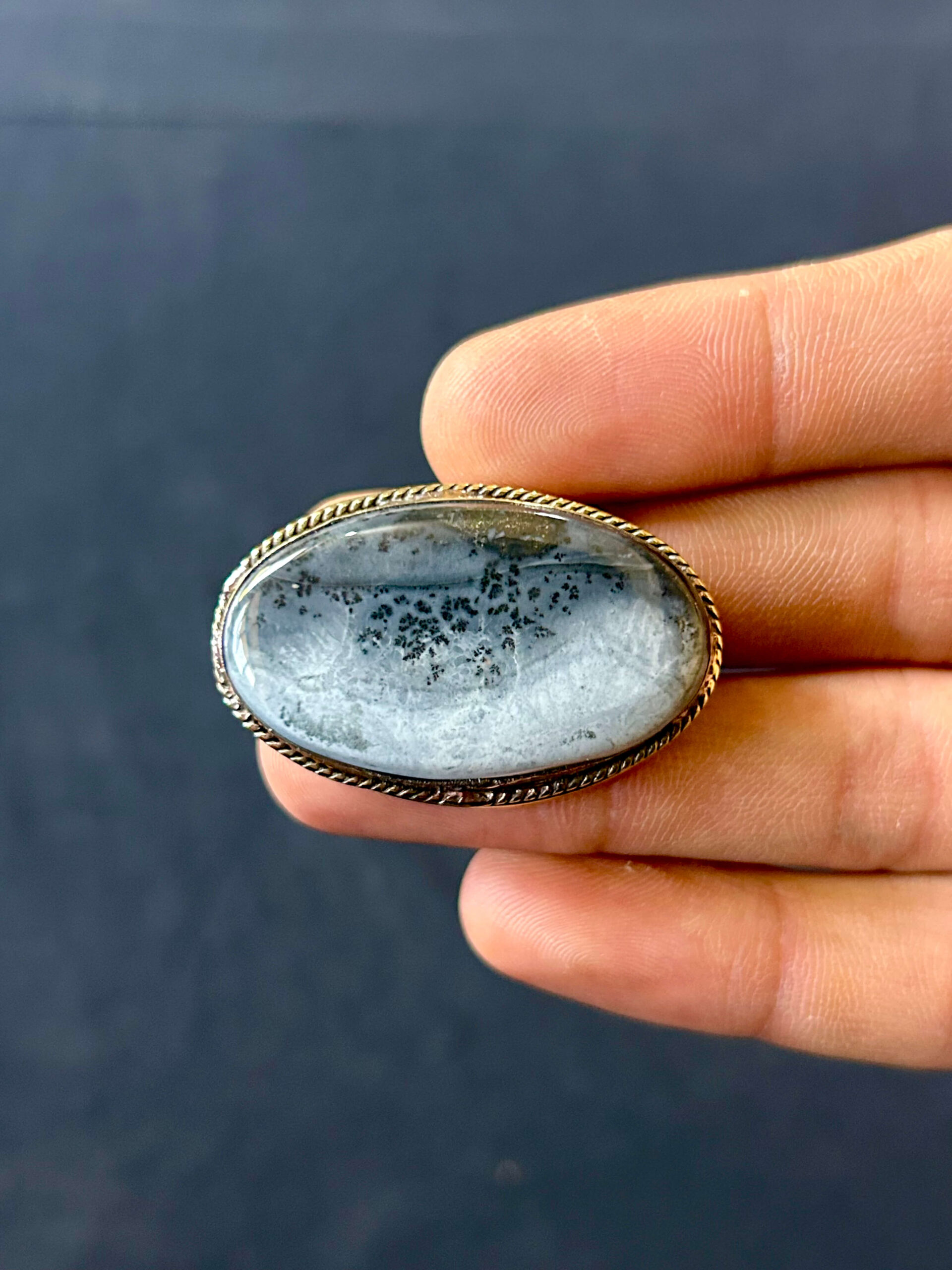 38mm Maligano Jasper Gemstone for Micro Macramé - Image 2