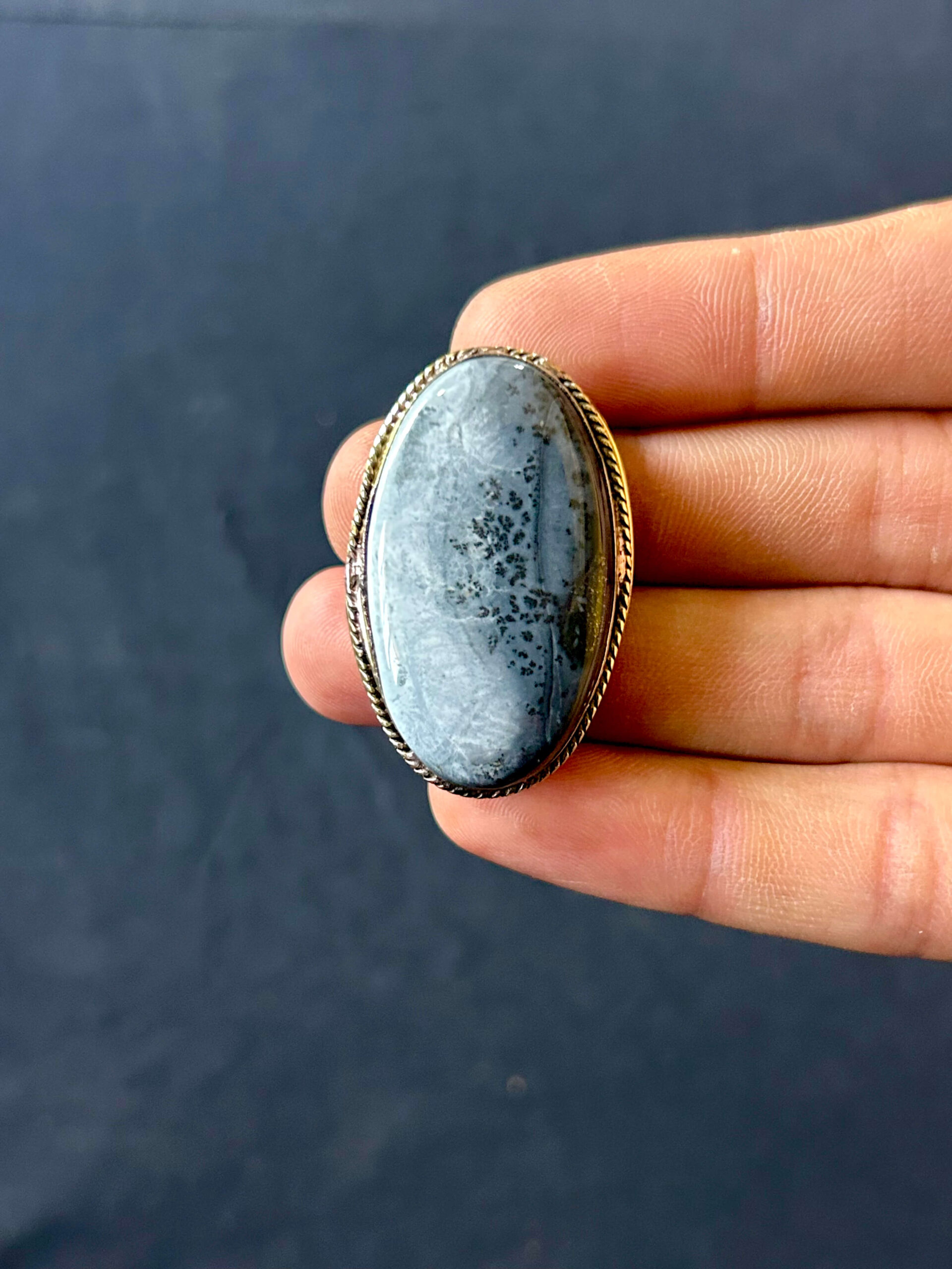 38mm Maligano Jasper Gemstone for Micro Macramé