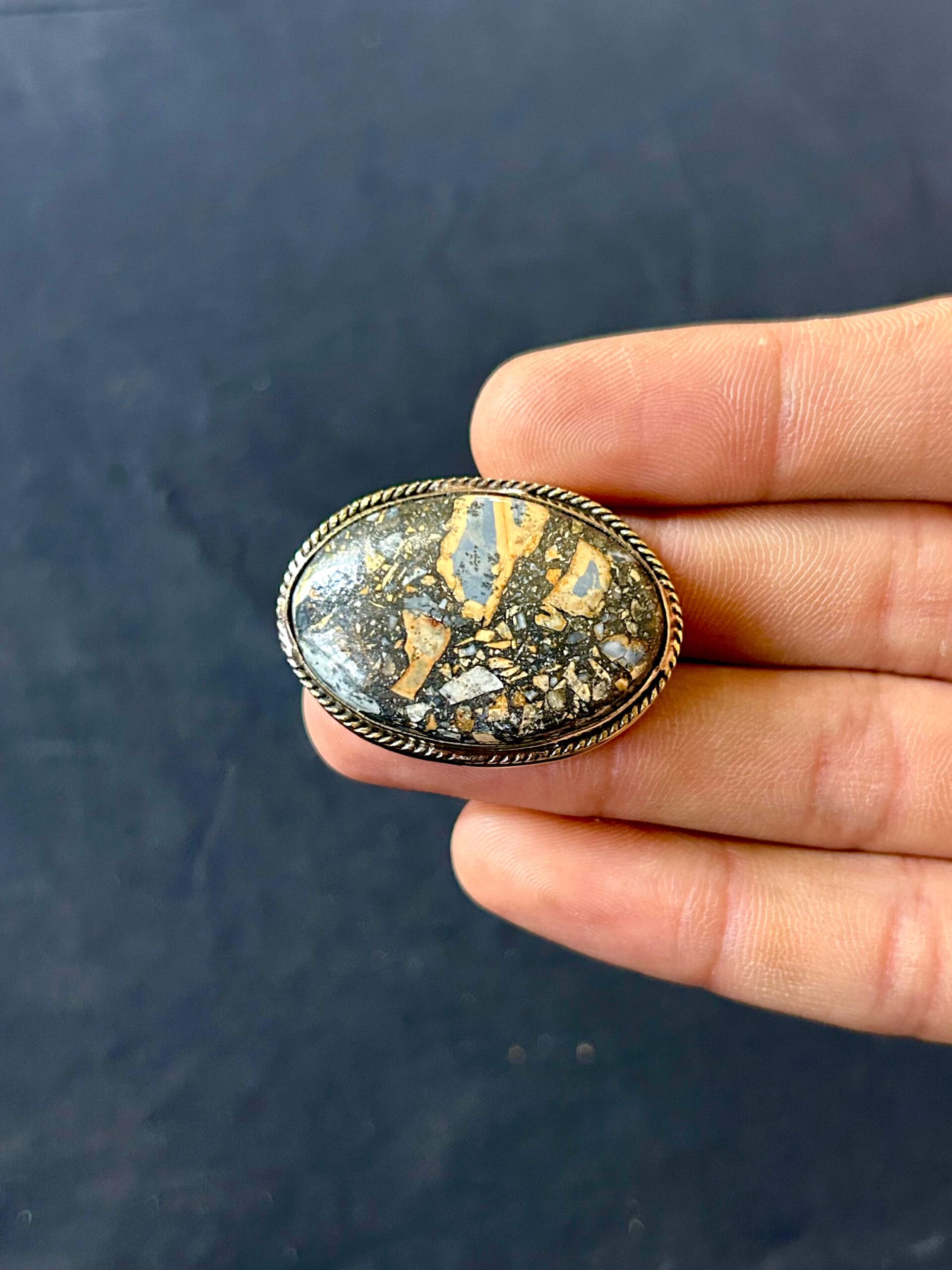 34mm Maligano Jasper Stone for Jewelry Making - Image 2