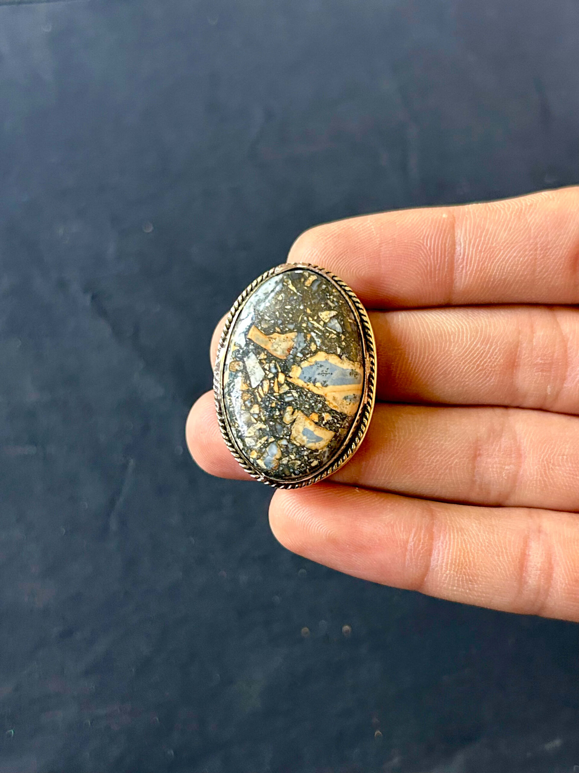 34mm Maligano Jasper Stone for Jewelry Making