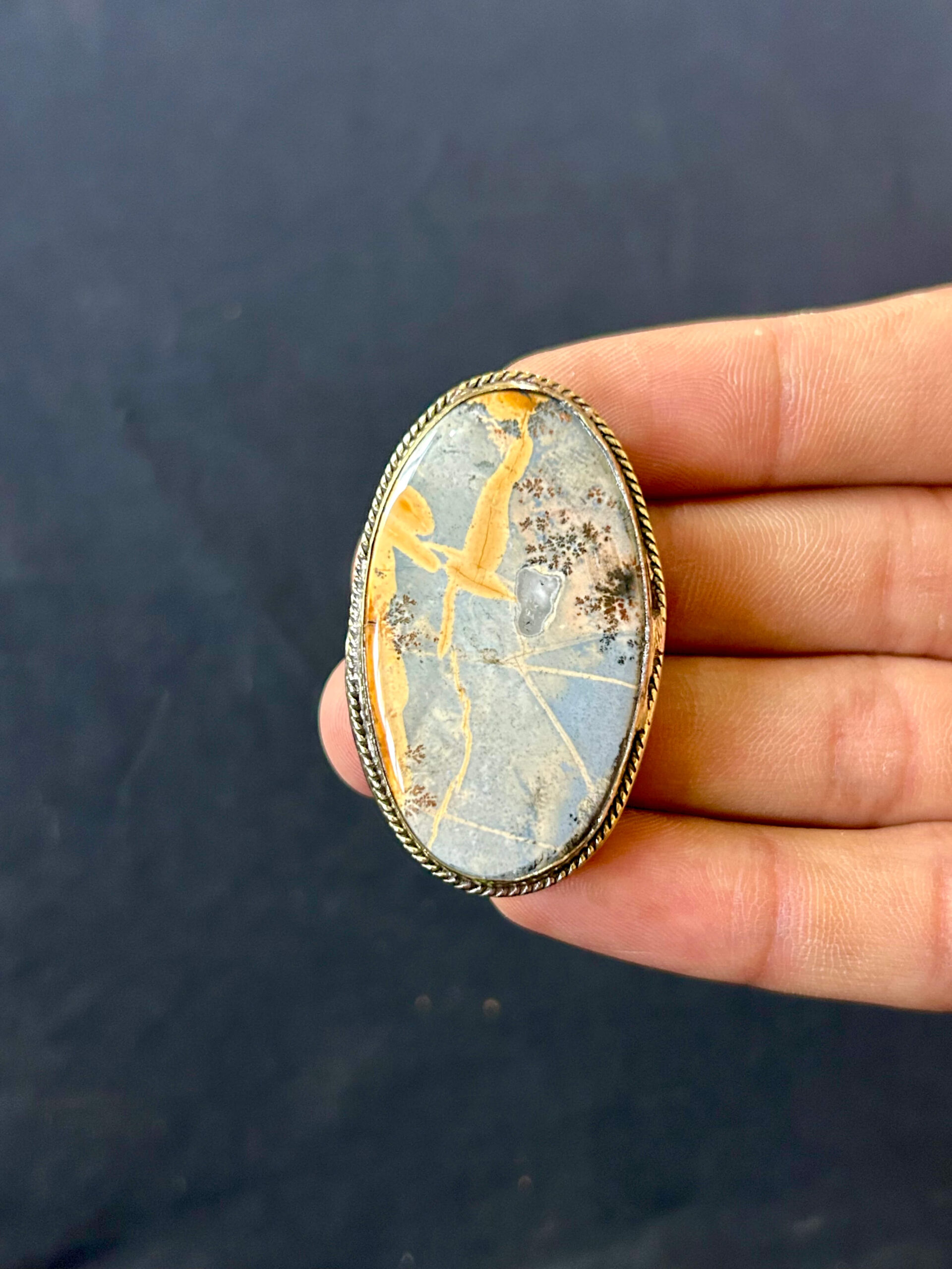 44mm Large Maligano Jasper Statement Gemstone