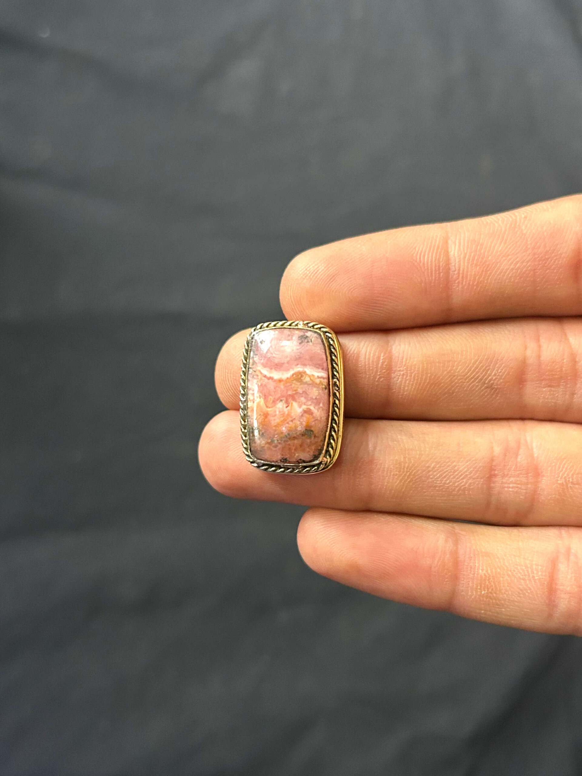 24mm Rhodochrosite Jewelry Stone