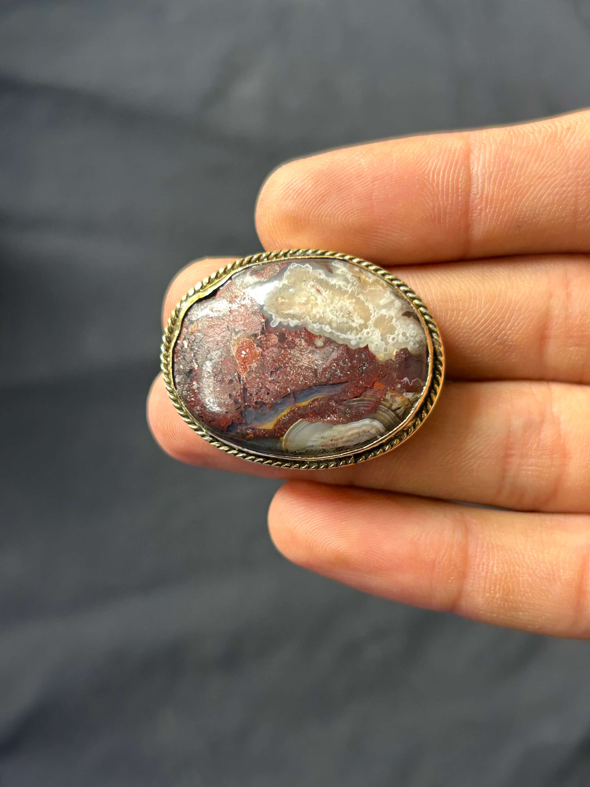 35mm Crazy lace Agate Stone for Jewelry Making