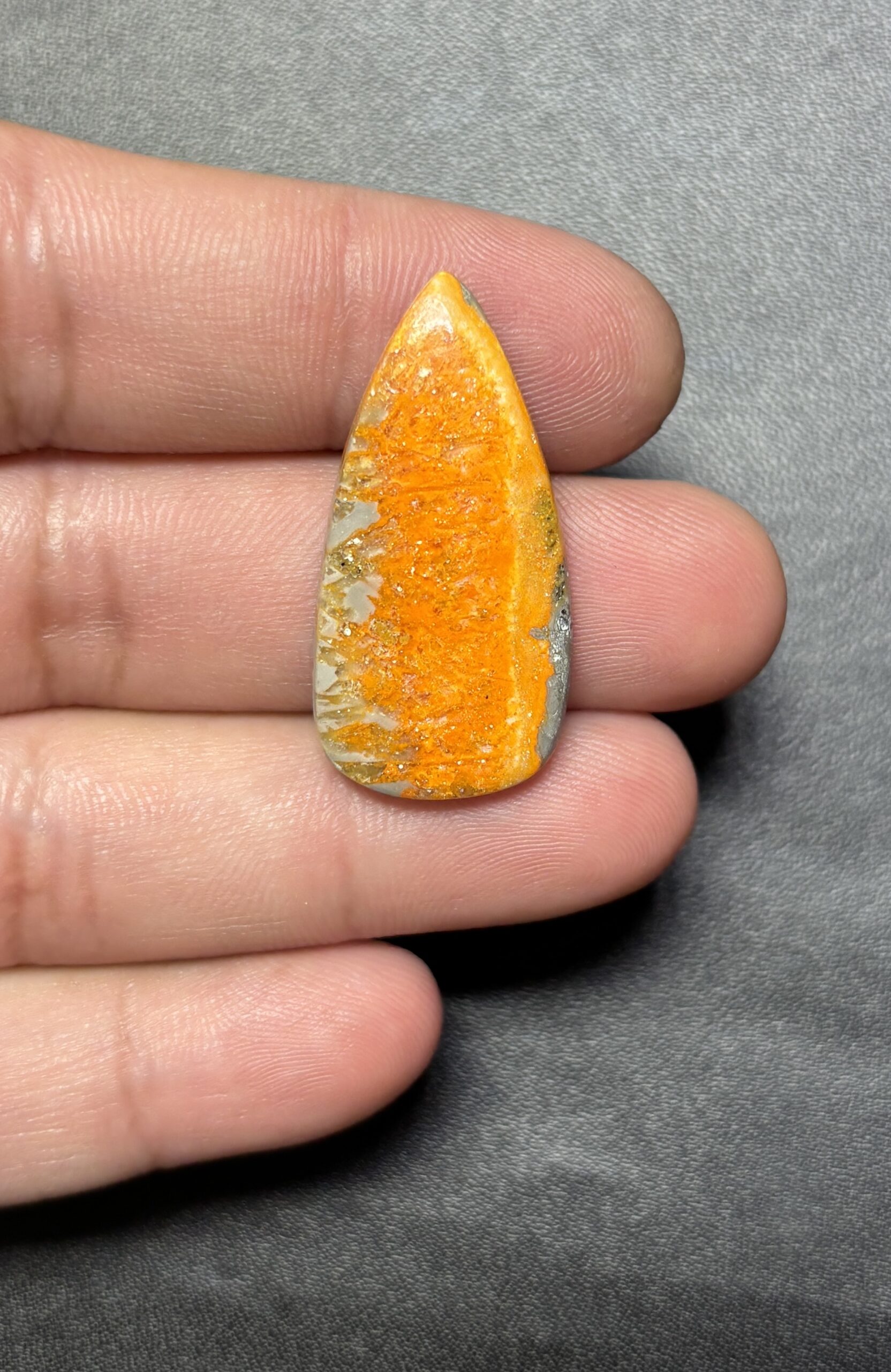 34mm Bumblebee Jasper Cabochon – One of a Kind