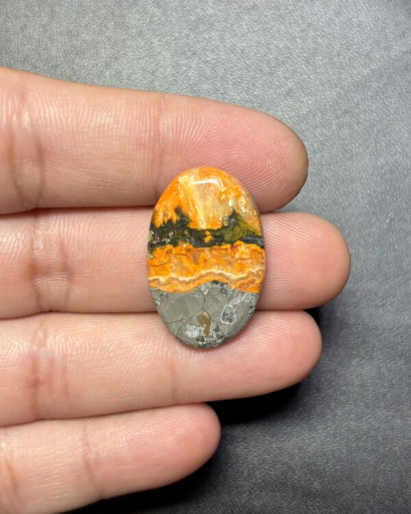 27mm Bumblebee Jasper Cabochon for Handmade Jewelry