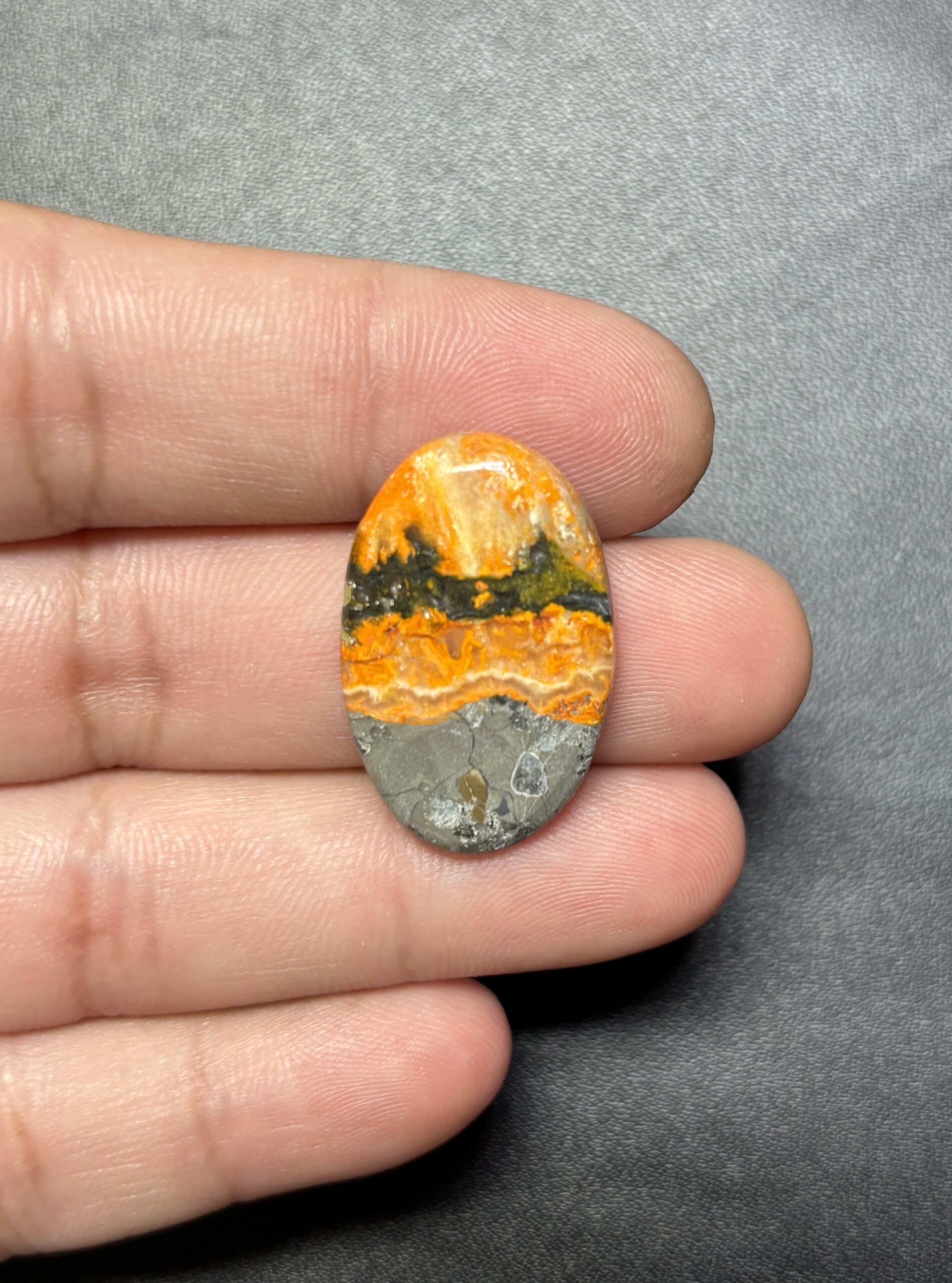 27mm Bumblebee Jasper Cabochon for Handmade Jewelry