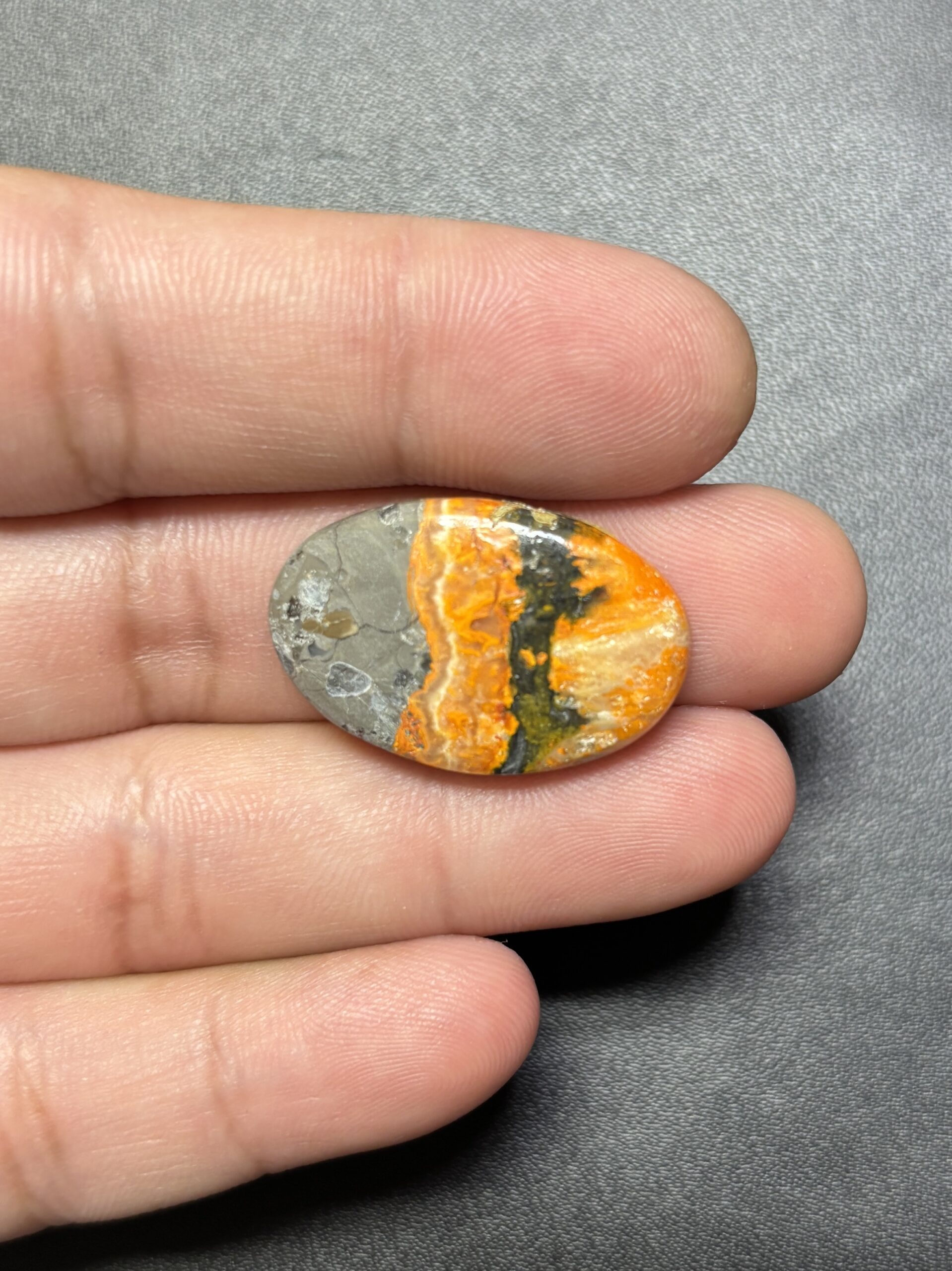 27mm Bumblebee Jasper Cabochon for Handmade Jewelry - Image 2