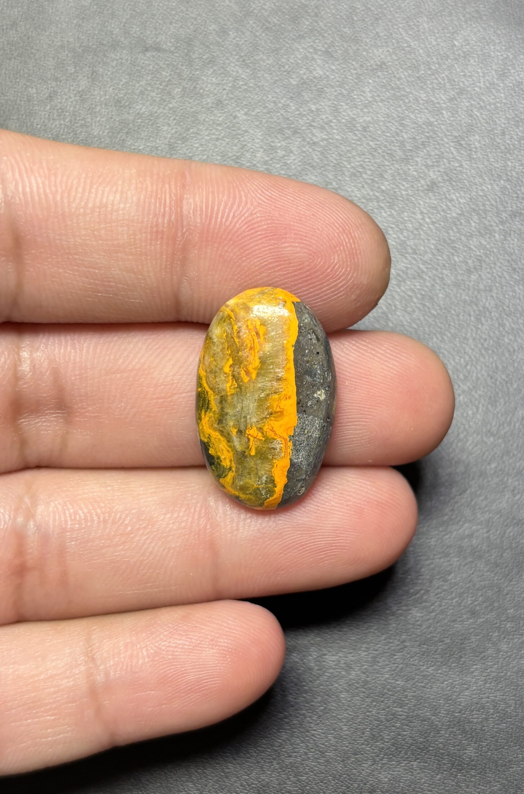 25mm Bumblebee Jasper Cabochon – Exact Piece