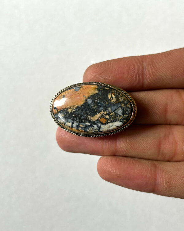 39mm Maligano Jasper Grooved Gemstone