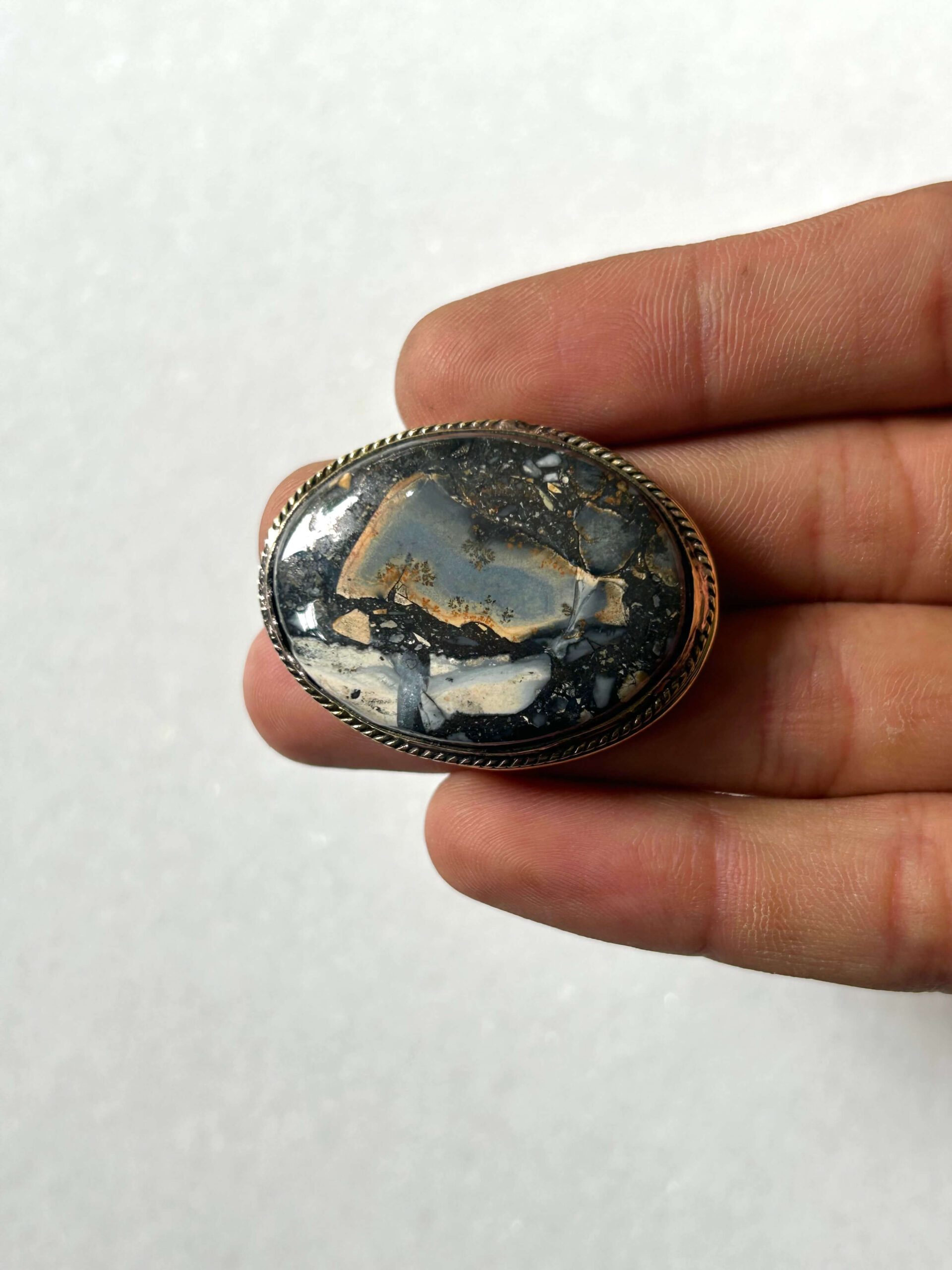 39mm Maligano Jasper Natural Statement Stone