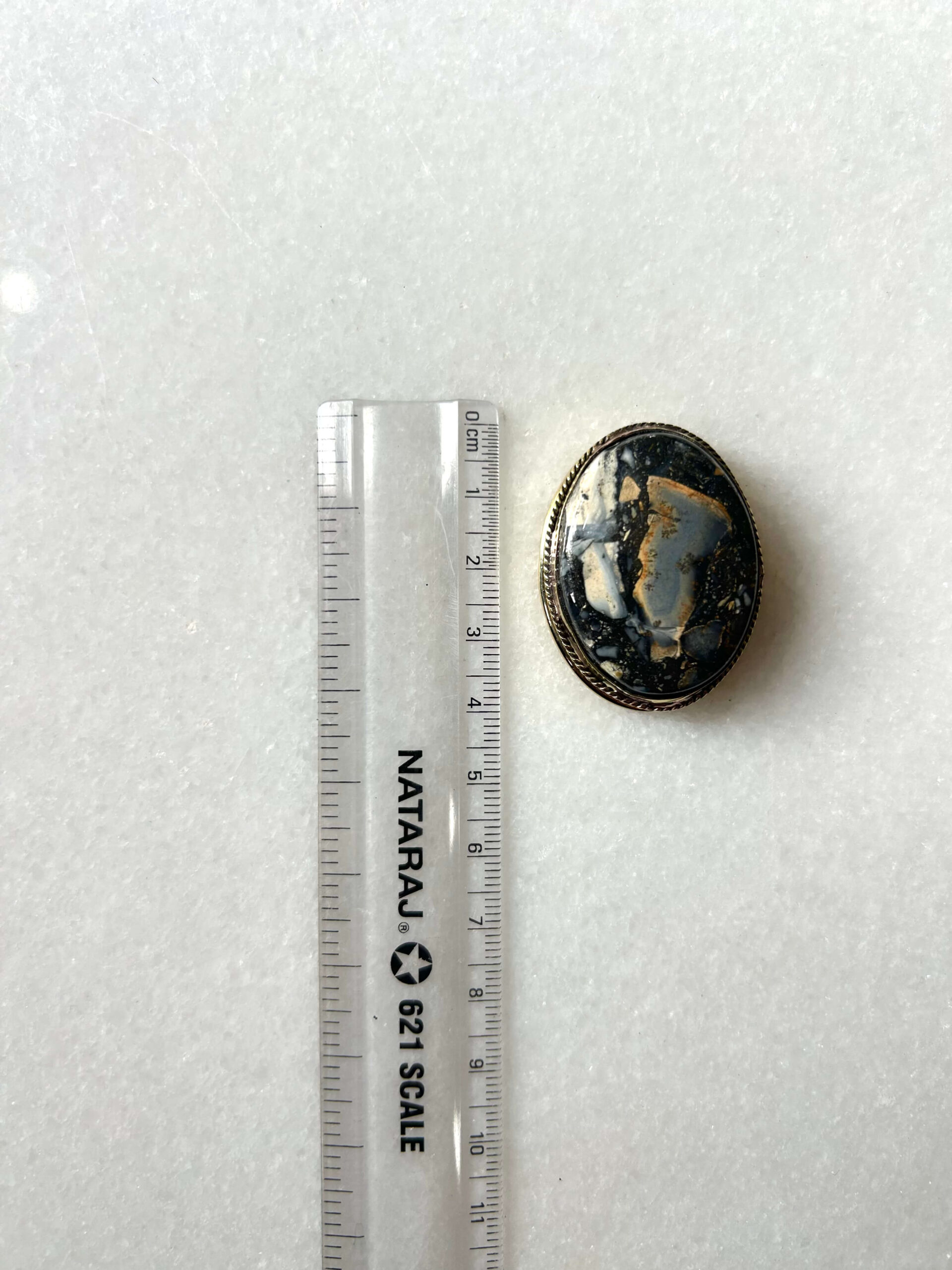 39mm Maligano Jasper Natural Statement Stone - Image 2