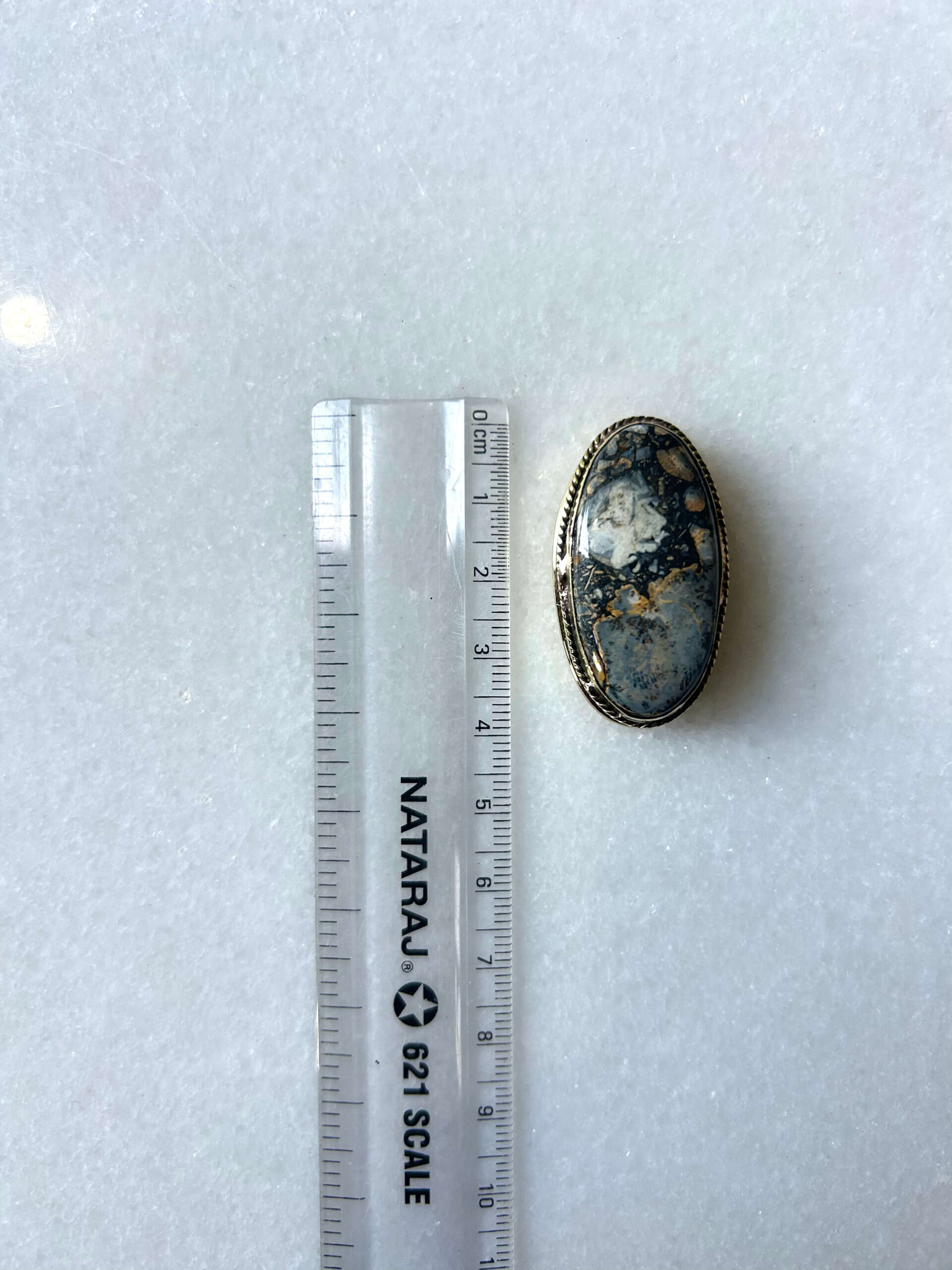 38mm Maligano Jasper Natural Jewelry Stone - Image 2