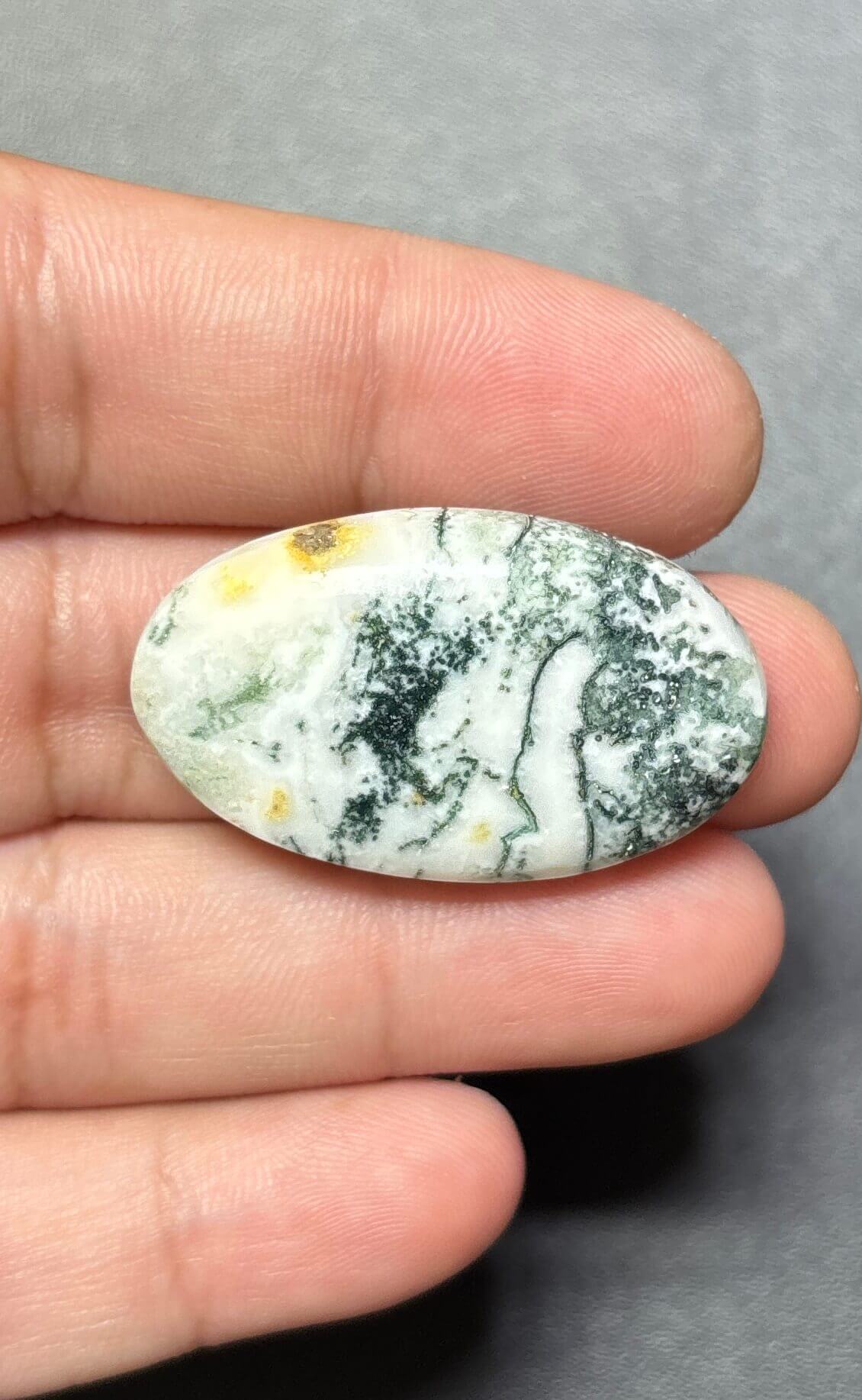 36mm Tree Agate Cabochon for Jewelry Making - Image 2