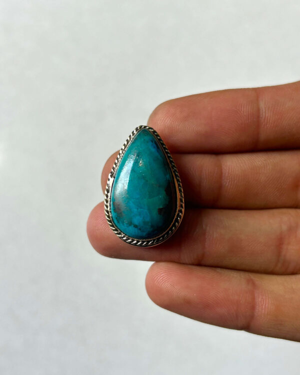 Natural Azurite Gemstone with Groove – 27mm
