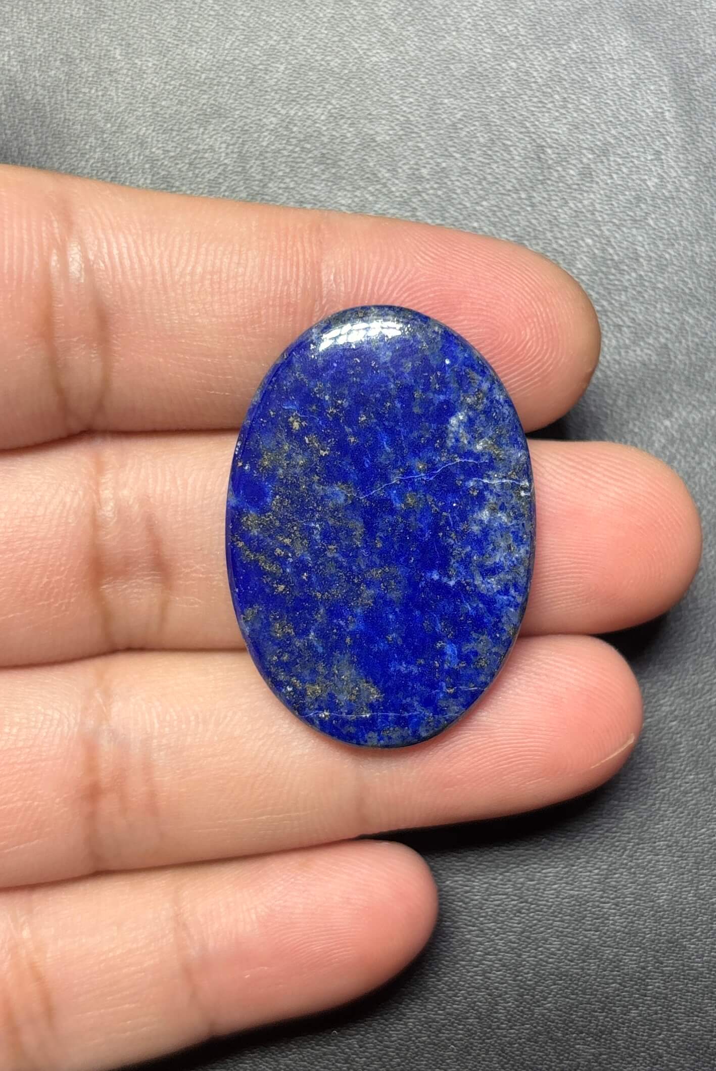 34mm Lapis Lazuli Cabochon with Golden Pyrite