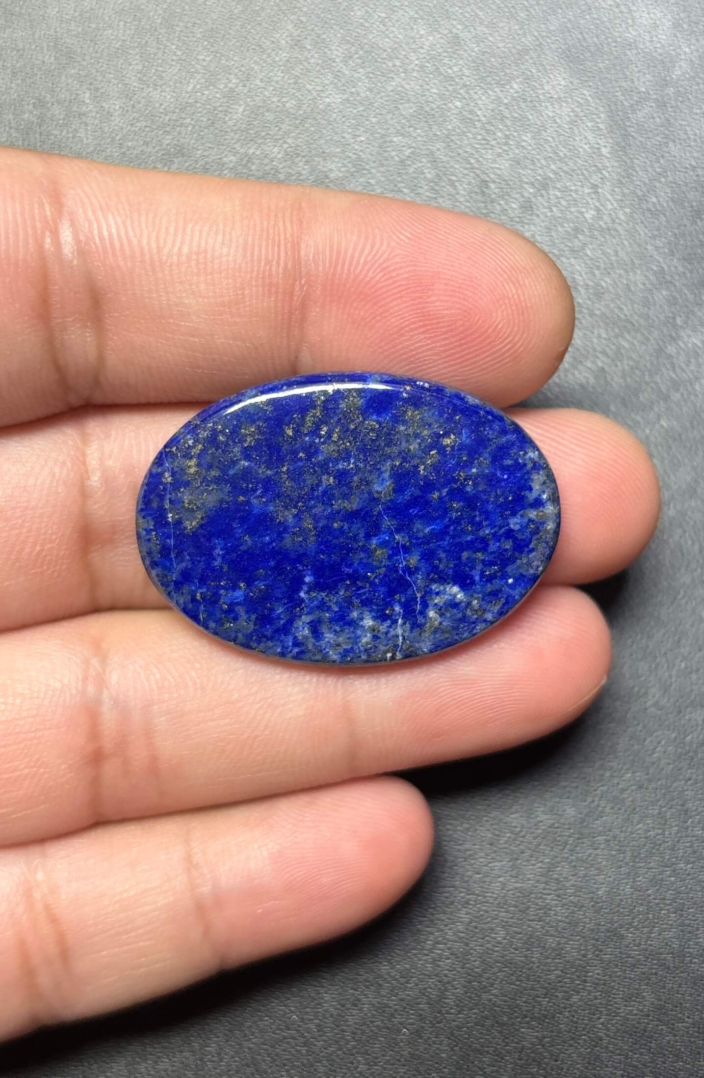 34mm Lapis Lazuli Cabochon with Golden Pyrite - Image 2