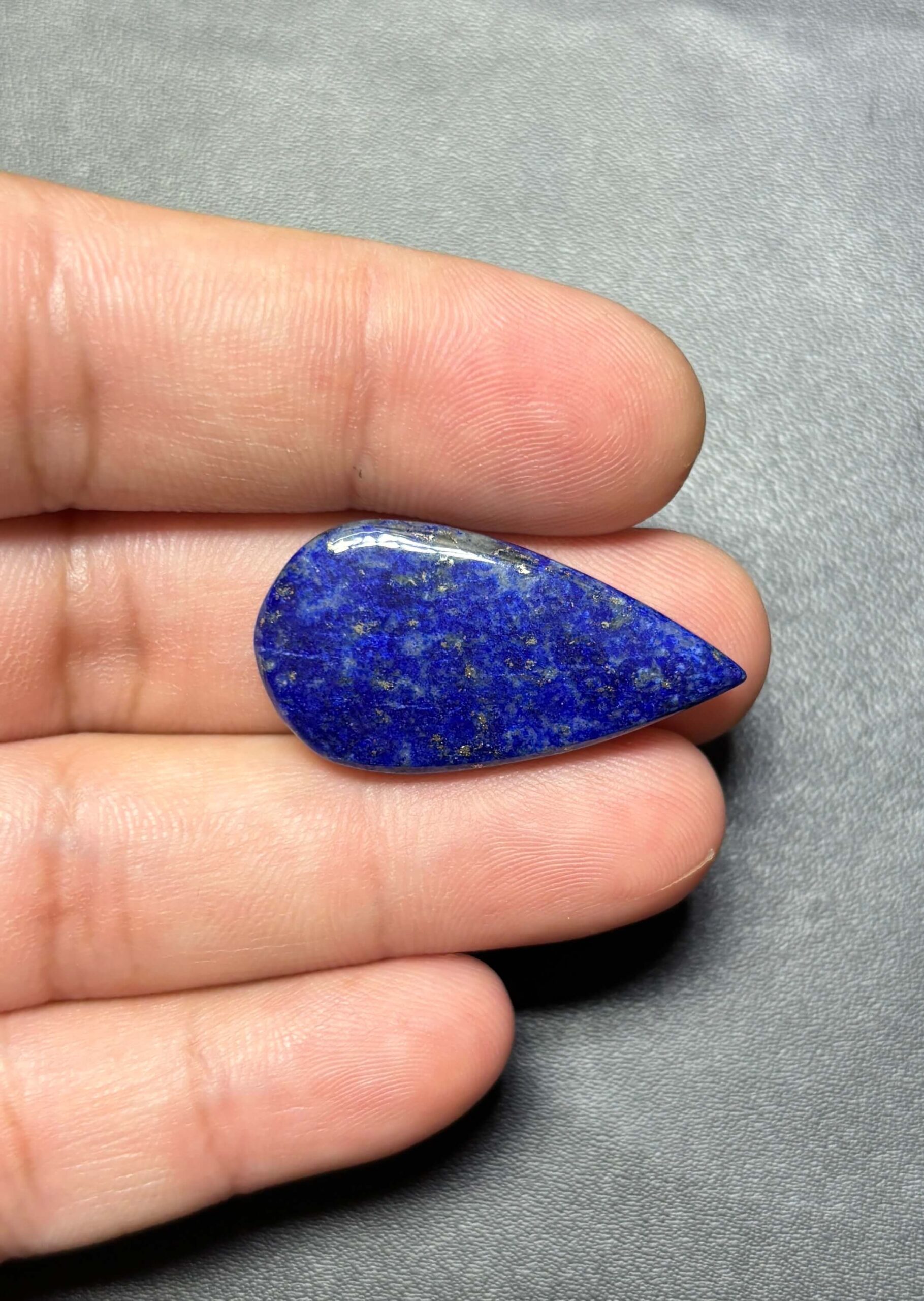 31mm Lapis Lazuli Cabochon with Natural Patterns - Image 2