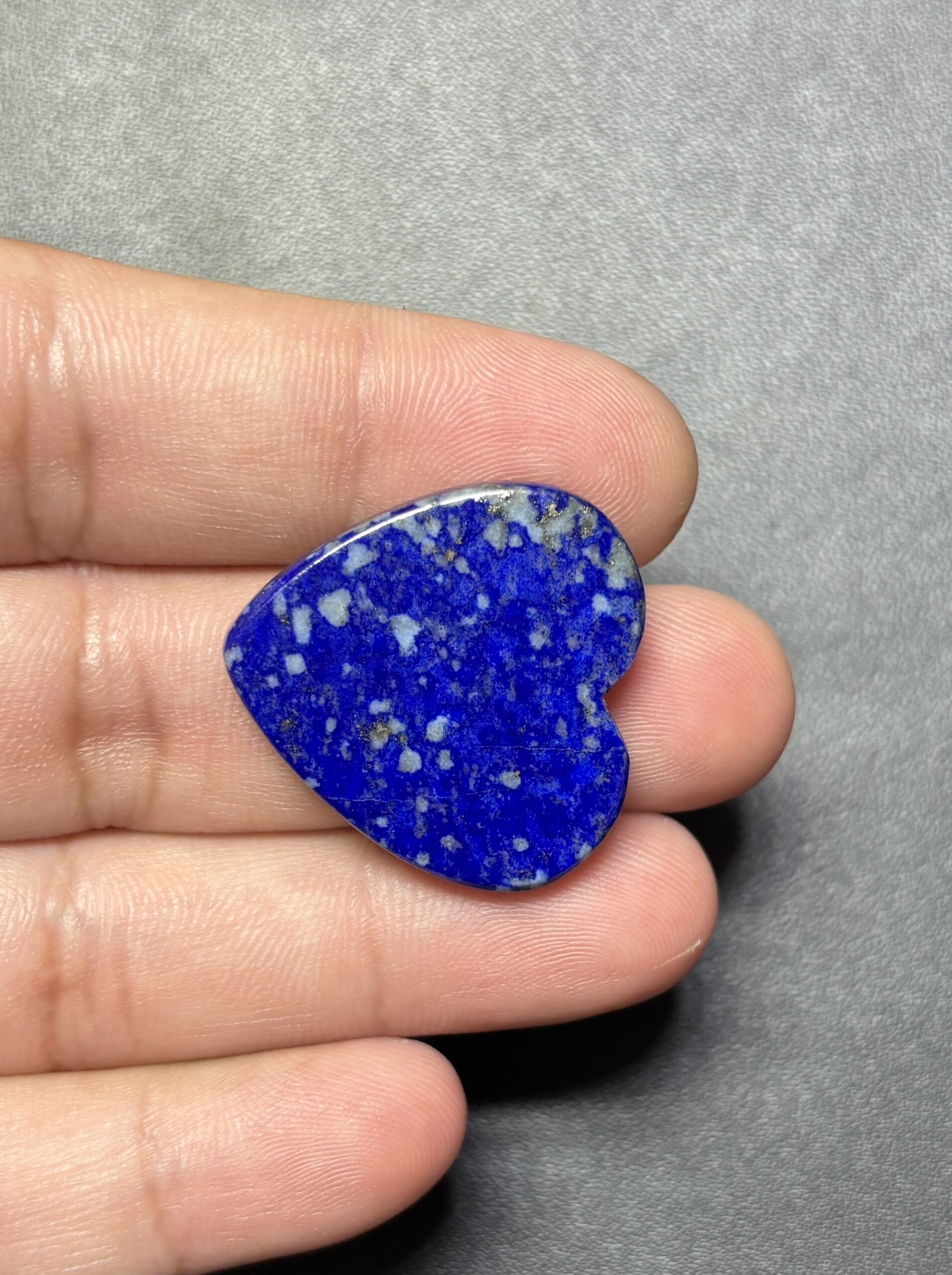 27mm Natural Lapis Lazuli Heart Cabochon - Image 2