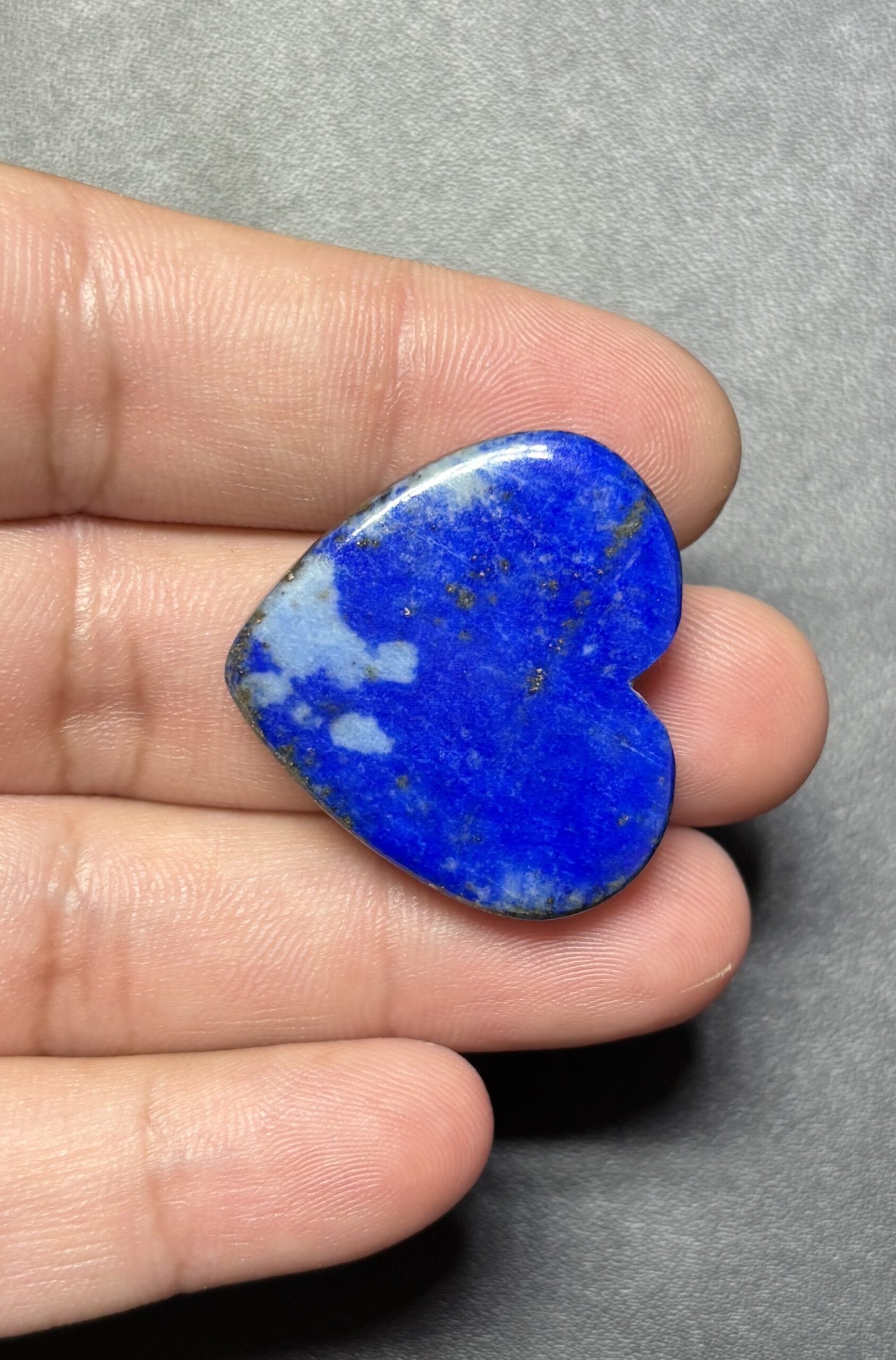 27mm Lapis Lazuli Heart Gemstone for Jewelry Making - Image 2