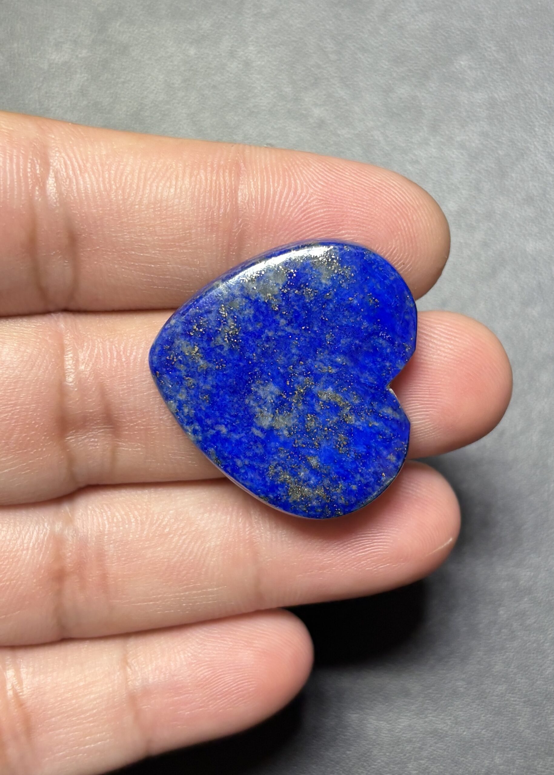 28mm Lapis Lazuli Heart Cabochon for Pendant Making - Image 2