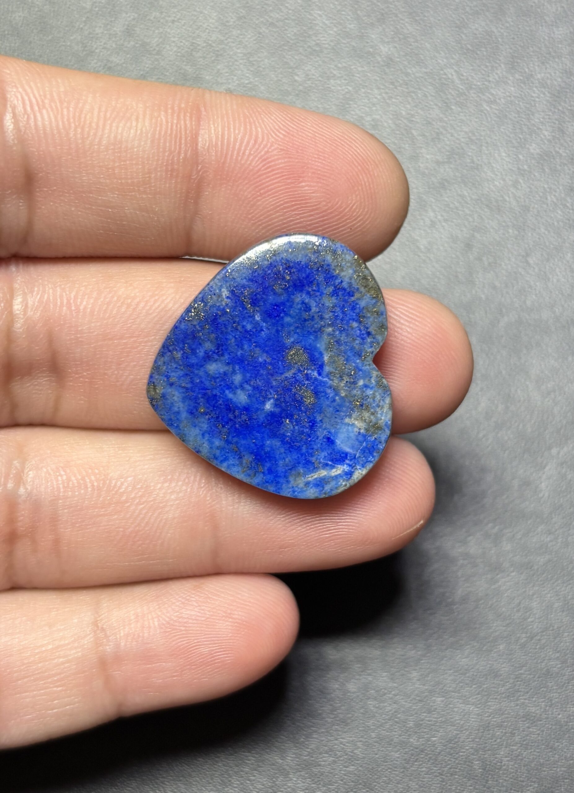 25mm Lapis Lazuli Heart Cabochon – Exact Piece - Image 2