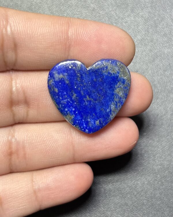 25mm Lapis Lazuli Heart Cabochon with Natural Beauty