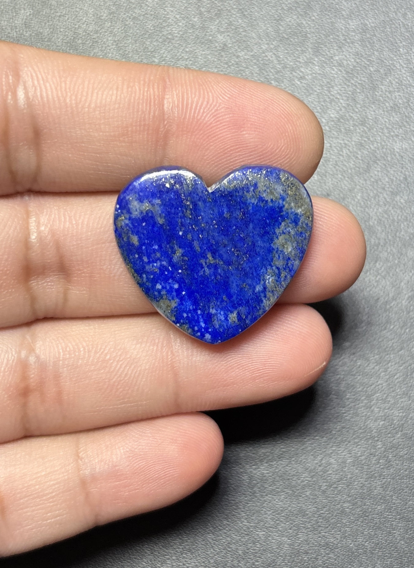 25mm Lapis Lazuli Heart Cabochon with Natural Beauty