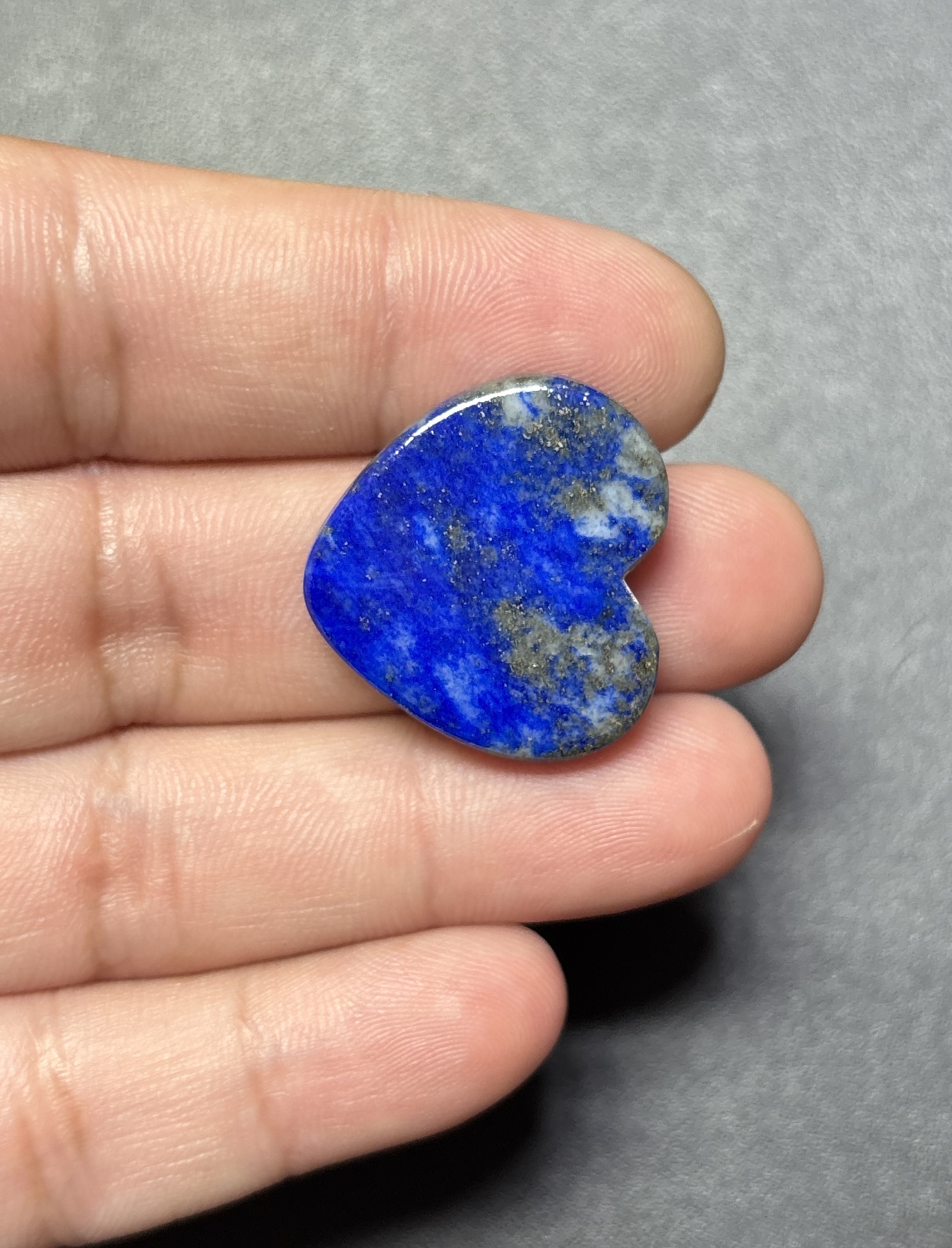 23mm Lapis Lazuli Heart Gemstone – Hand Selected - Image 2
