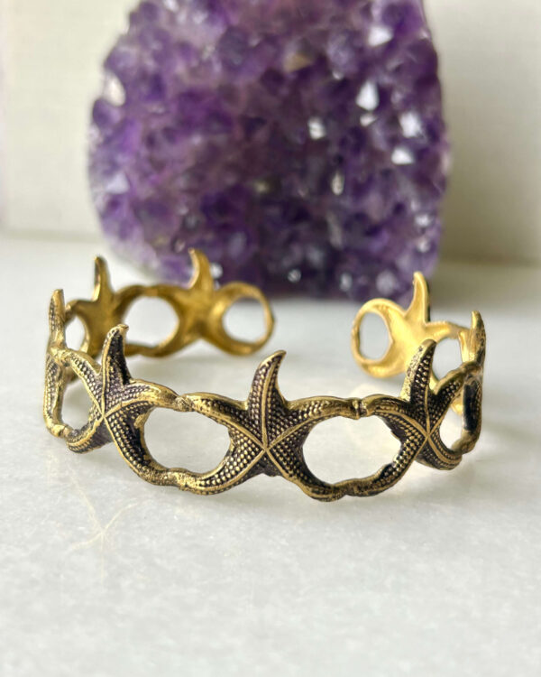 Manta Ray Brass Cuff Bracelet