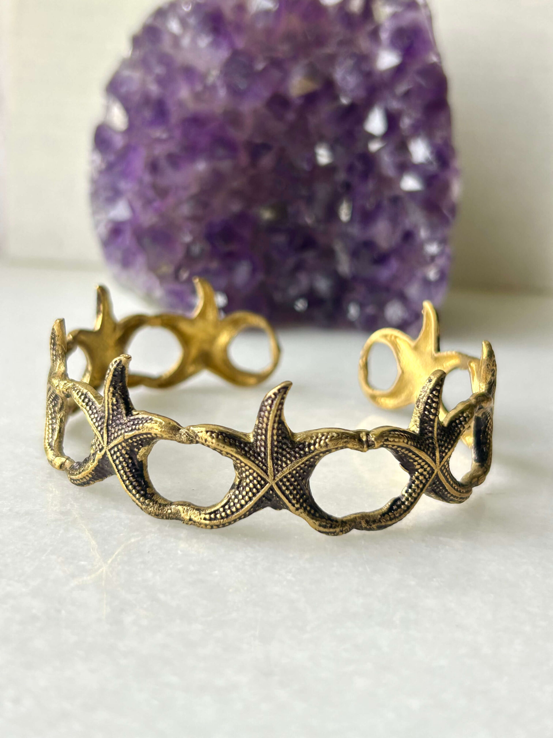 Manta Ray Brass Cuff Bracelet