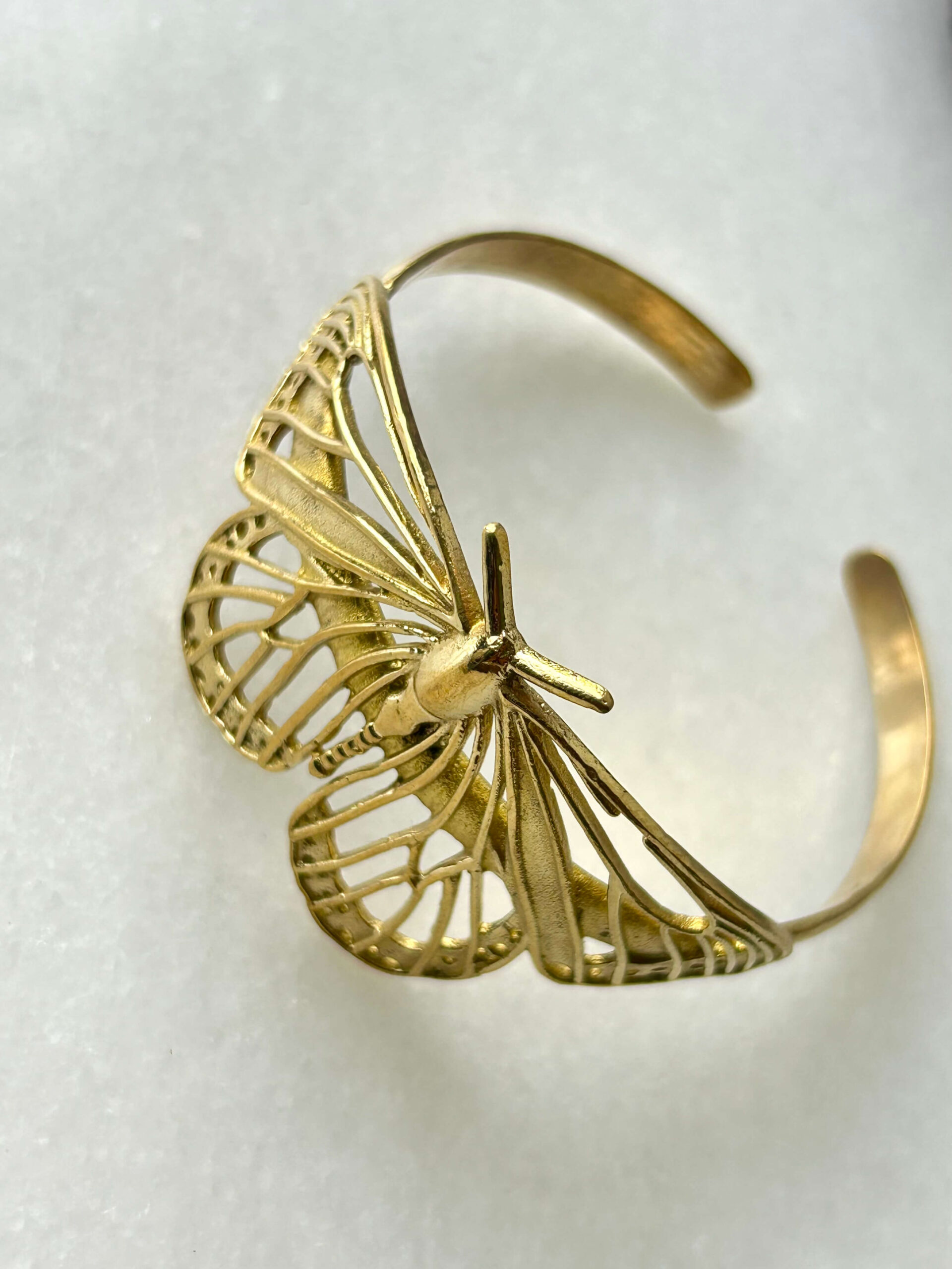 Butterfly Brass Cuff Bracelet - Image 2