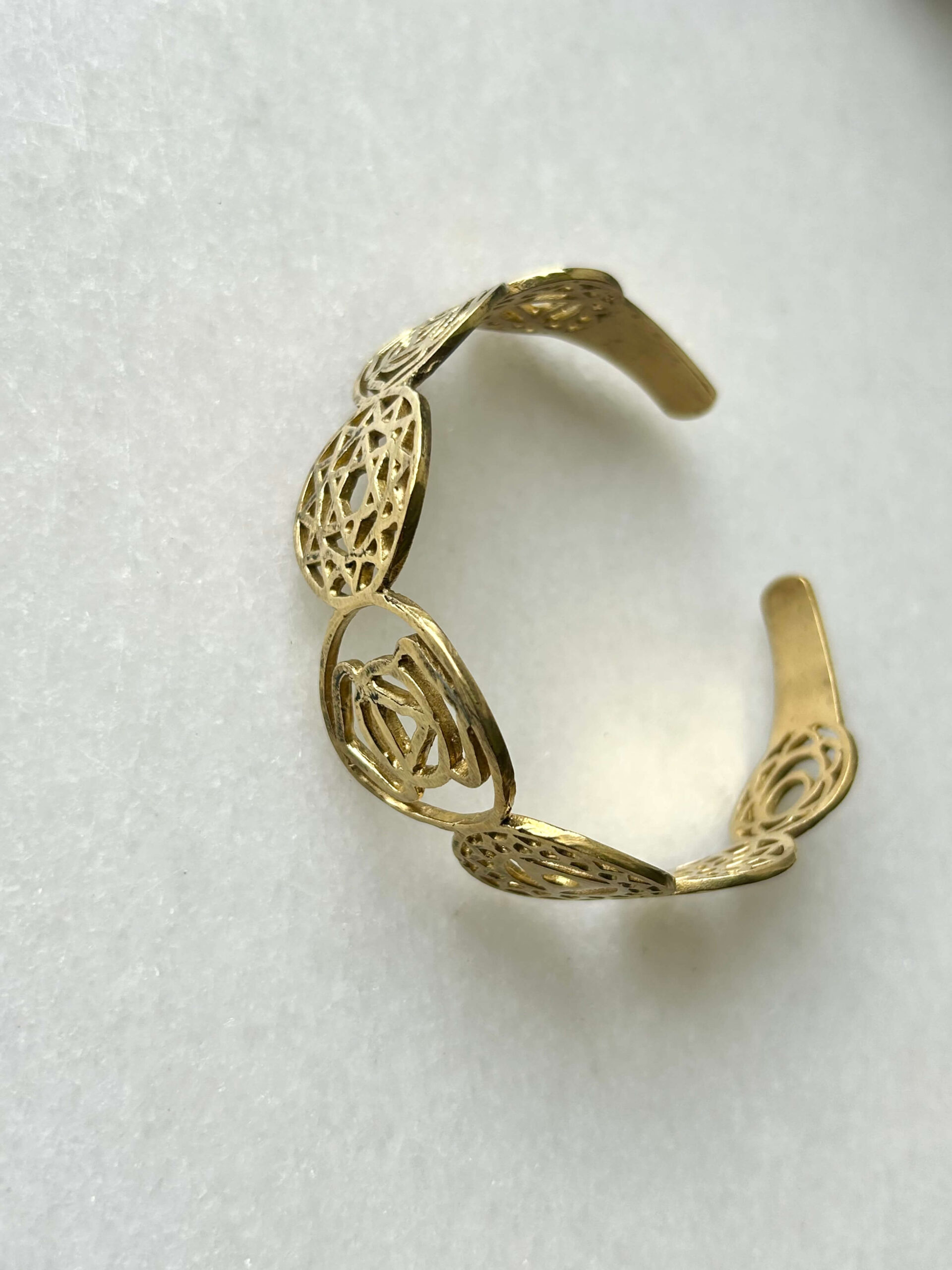 Seven Chakra Brass Cuff Bracelet - Image 2