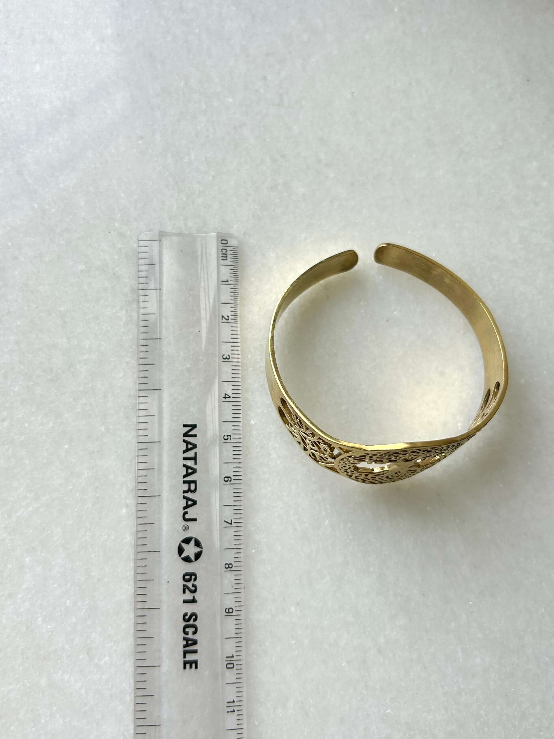 Tree of Life Brass Cuff Bracelet - Image 3