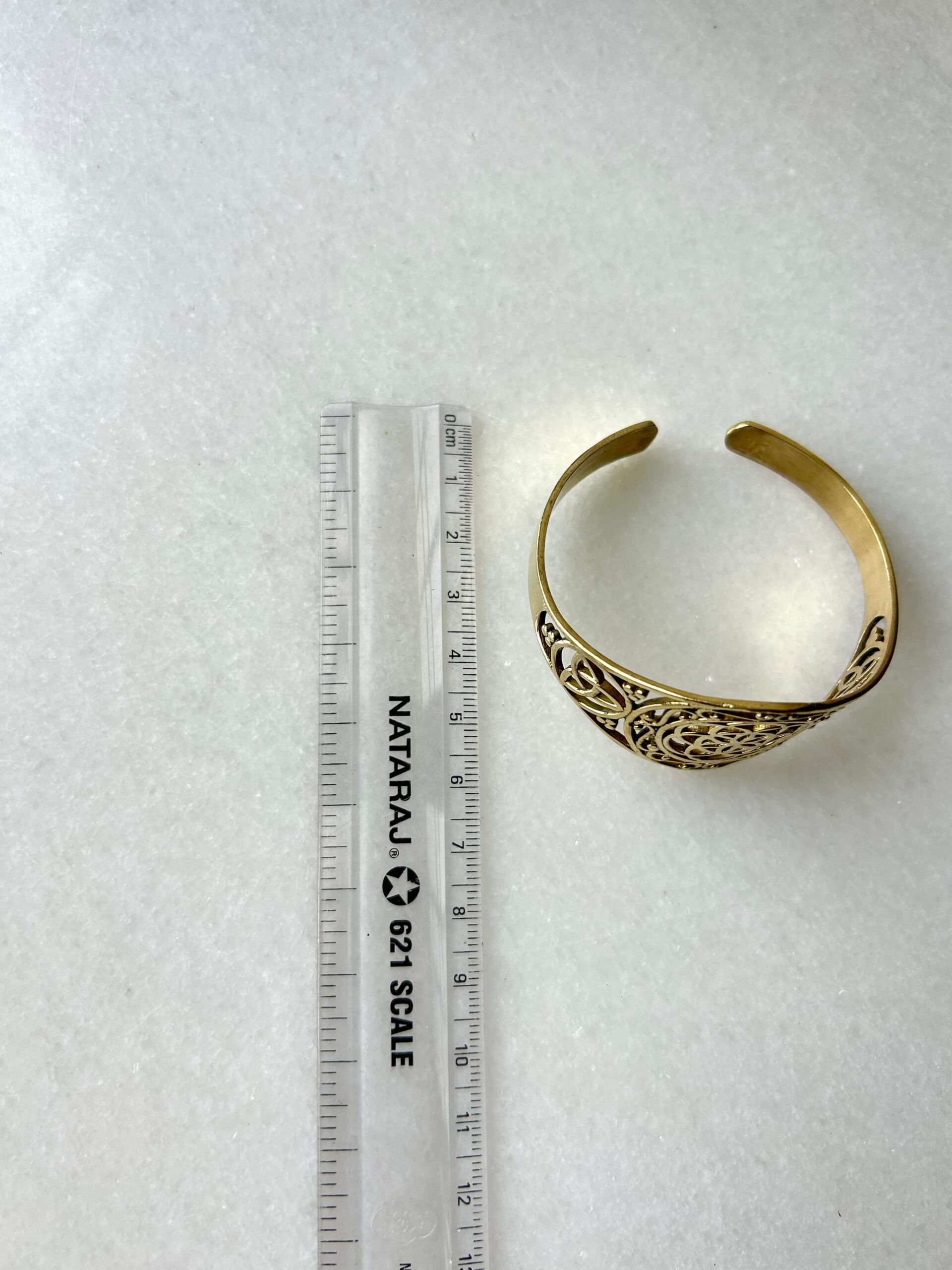 Mandala Brass Cuff Bracelet - Image 3