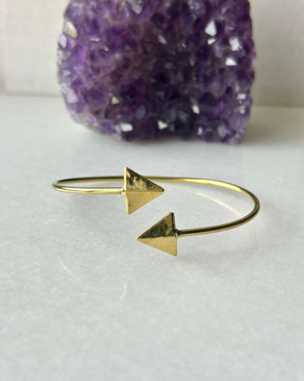 Geometric Brass Cuff Bracelet