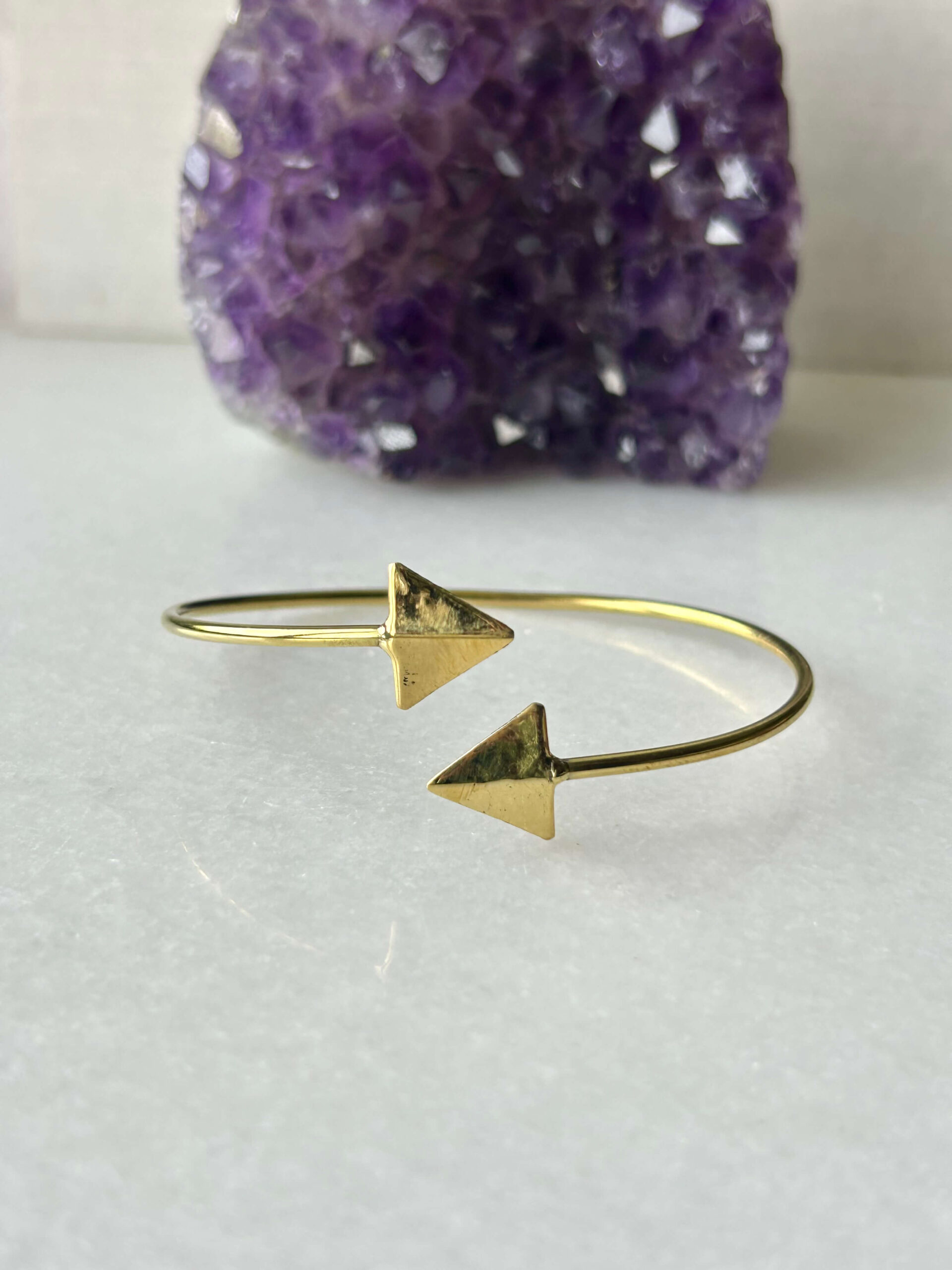 Geometric Brass Cuff Bracelet