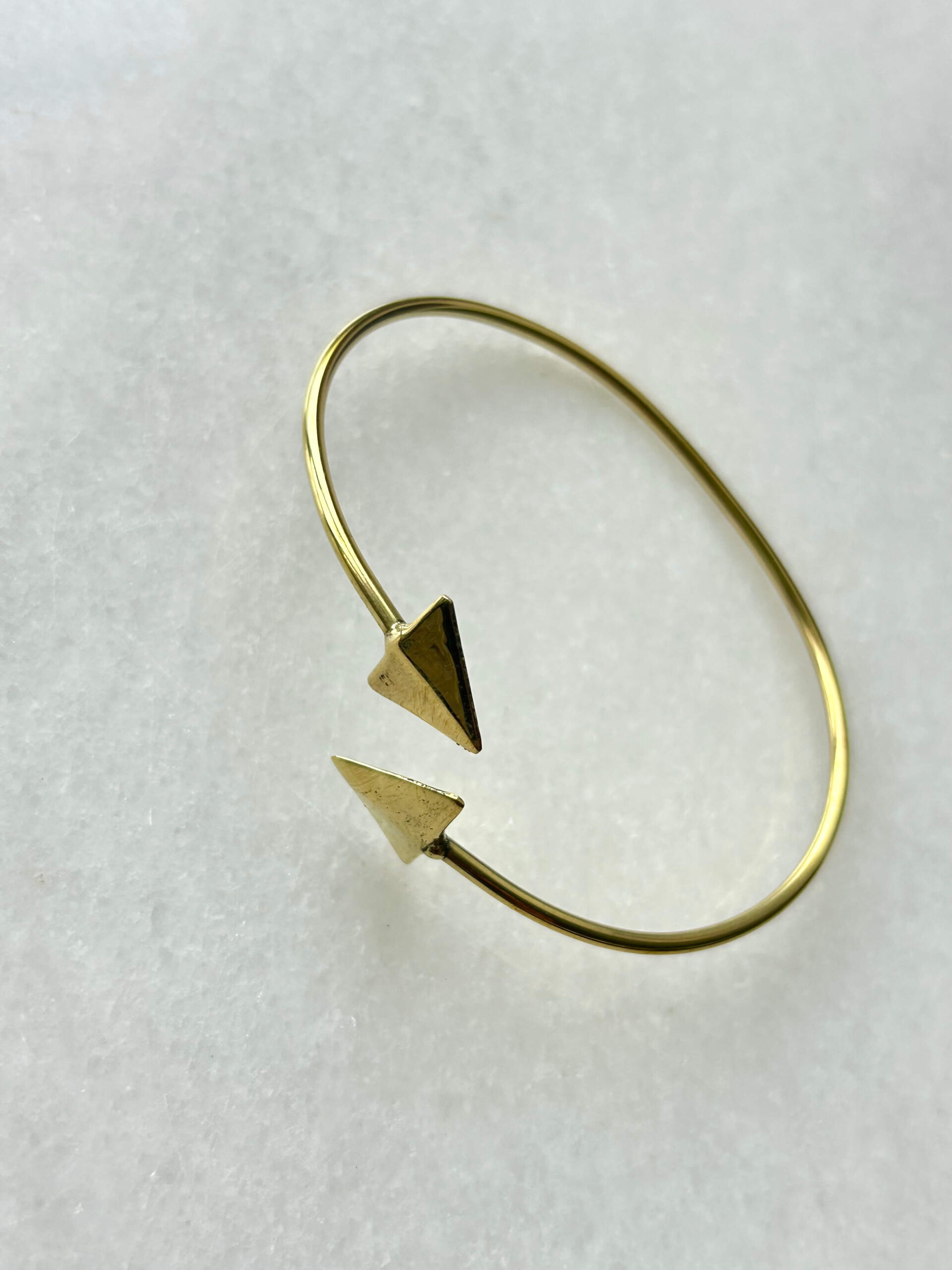 Geometric Brass Cuff Bracelet - Image 2