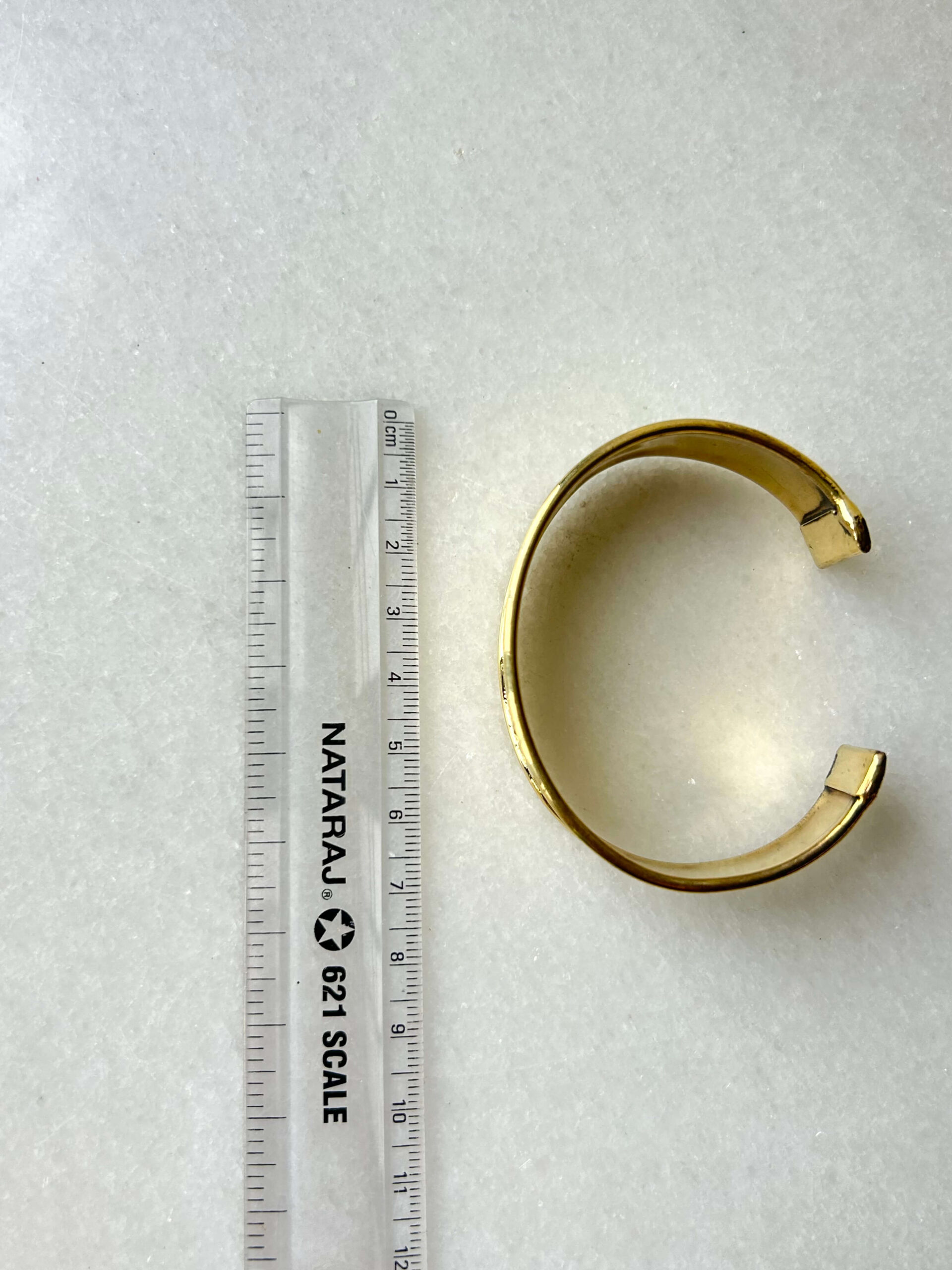 Mantra Engraved Brass Cuff Bracelet - Image 3