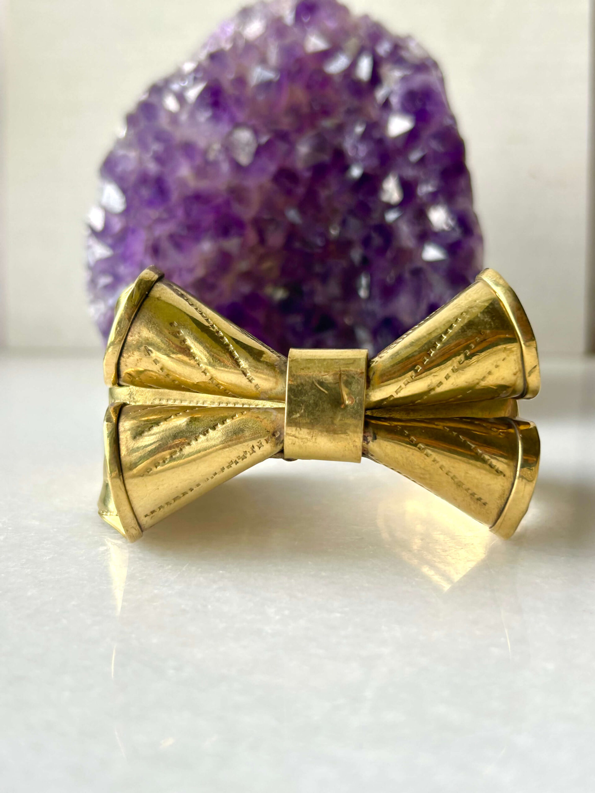 Sculptural Brass Cuff Bracelet