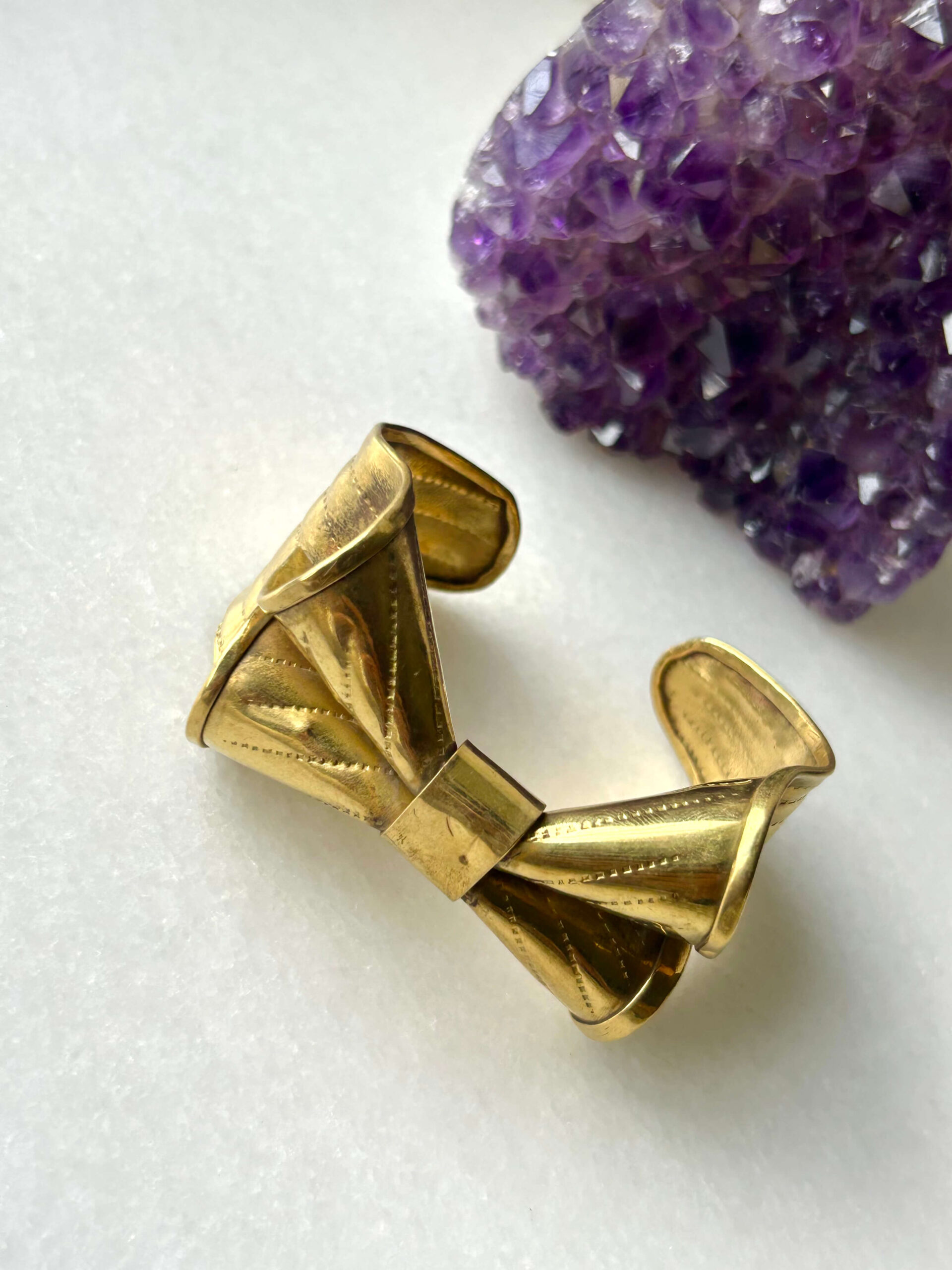 Sculptural Brass Cuff Bracelet - Image 2