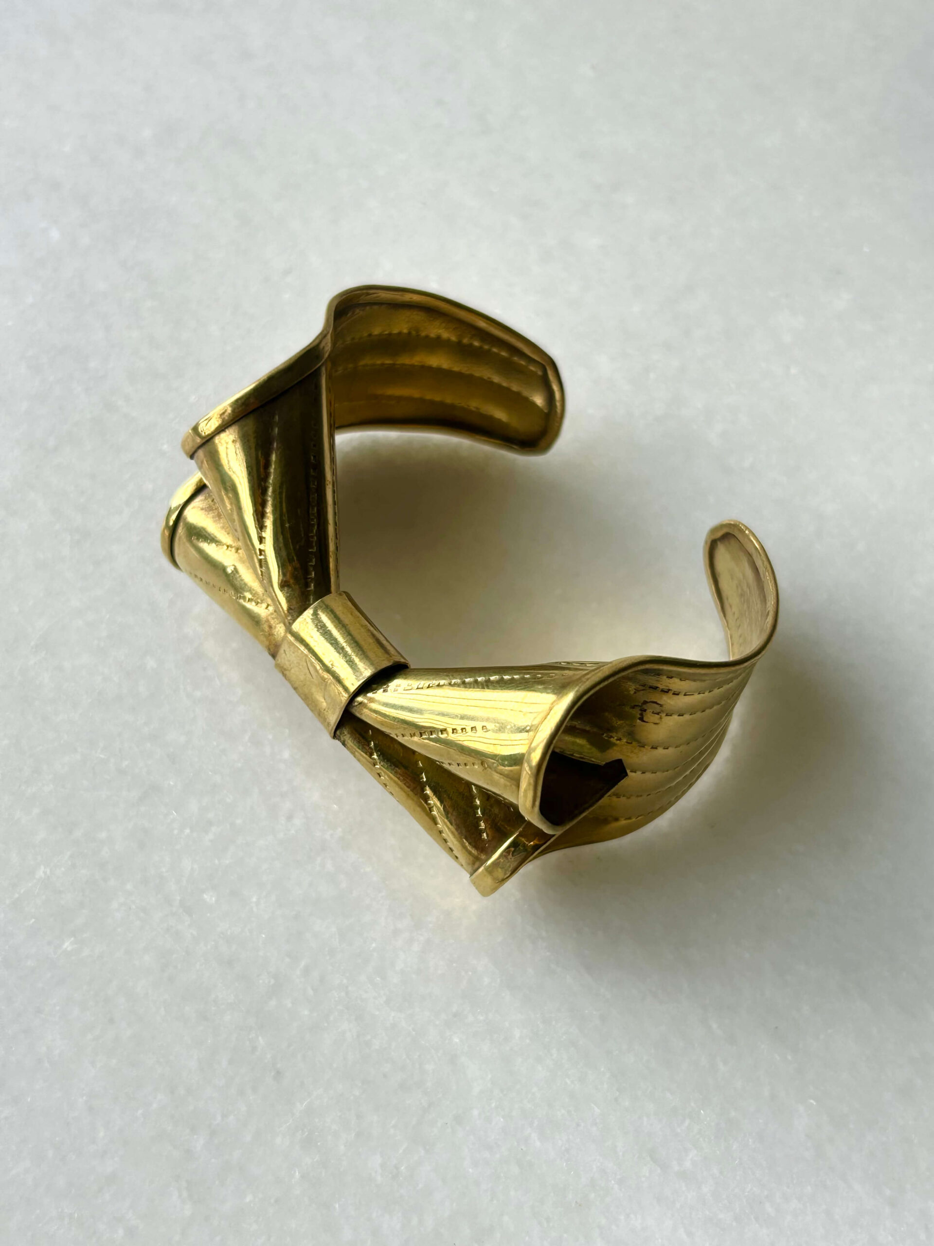 Sculptural Brass Cuff Bracelet - Image 3