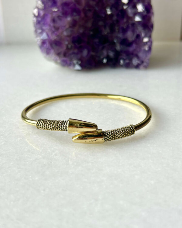 Minimalist Nail Brass Cuff Bracelet